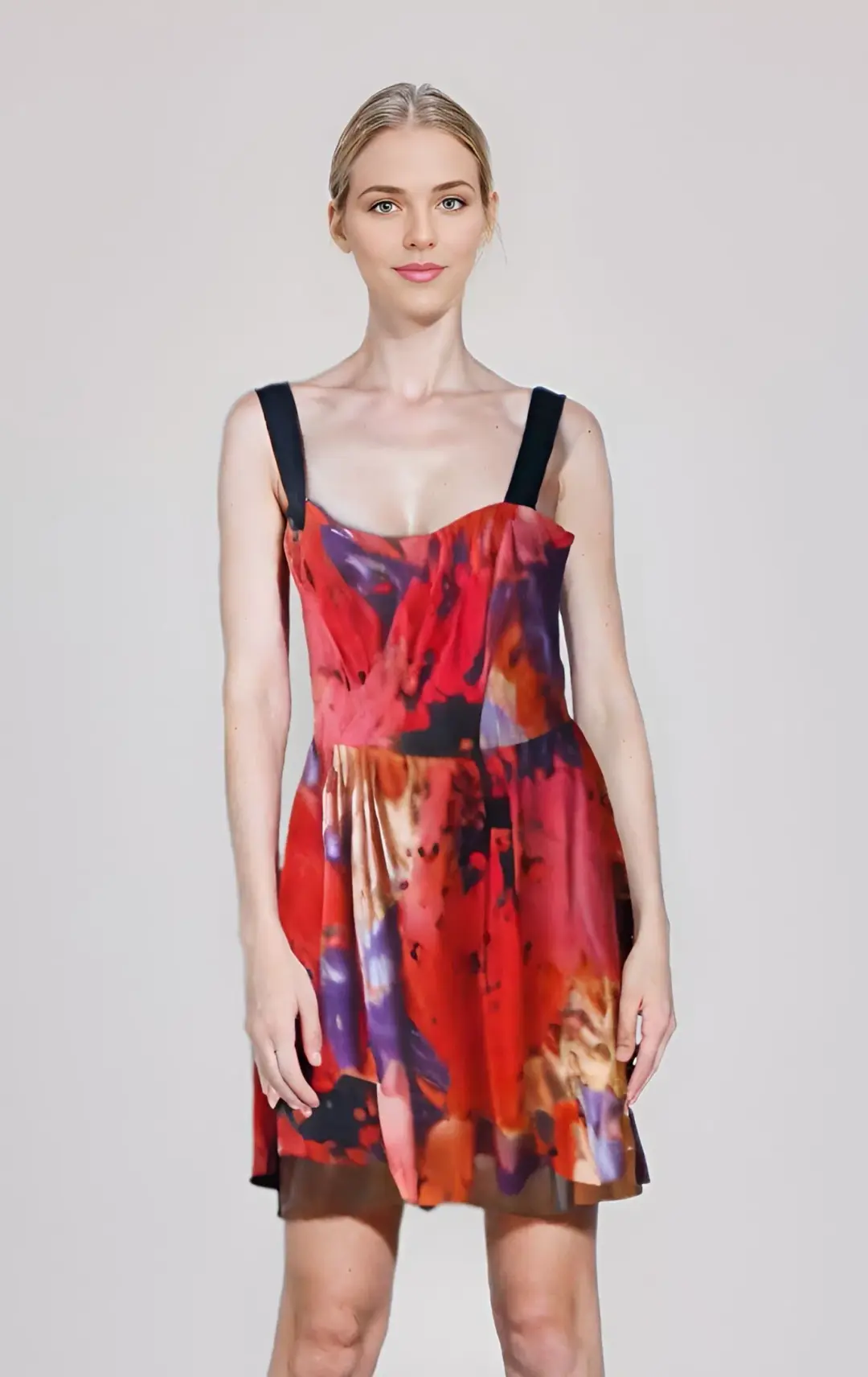 Cue in the City Colourful Summer Dress AU 12 for rent on The Volte - main image