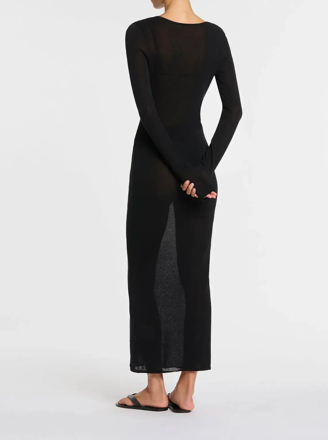 Sir Eva Knit Midi Dress Black Size 8 - Image 4
