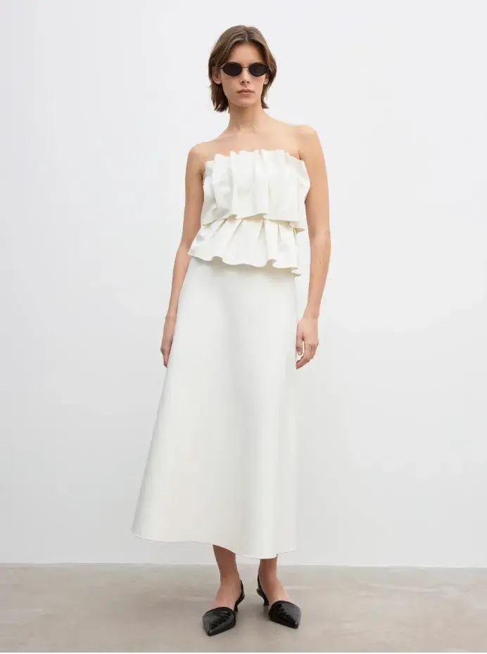 House of Dagmar Sculpted Tube Dress White Size 8 - Image 2