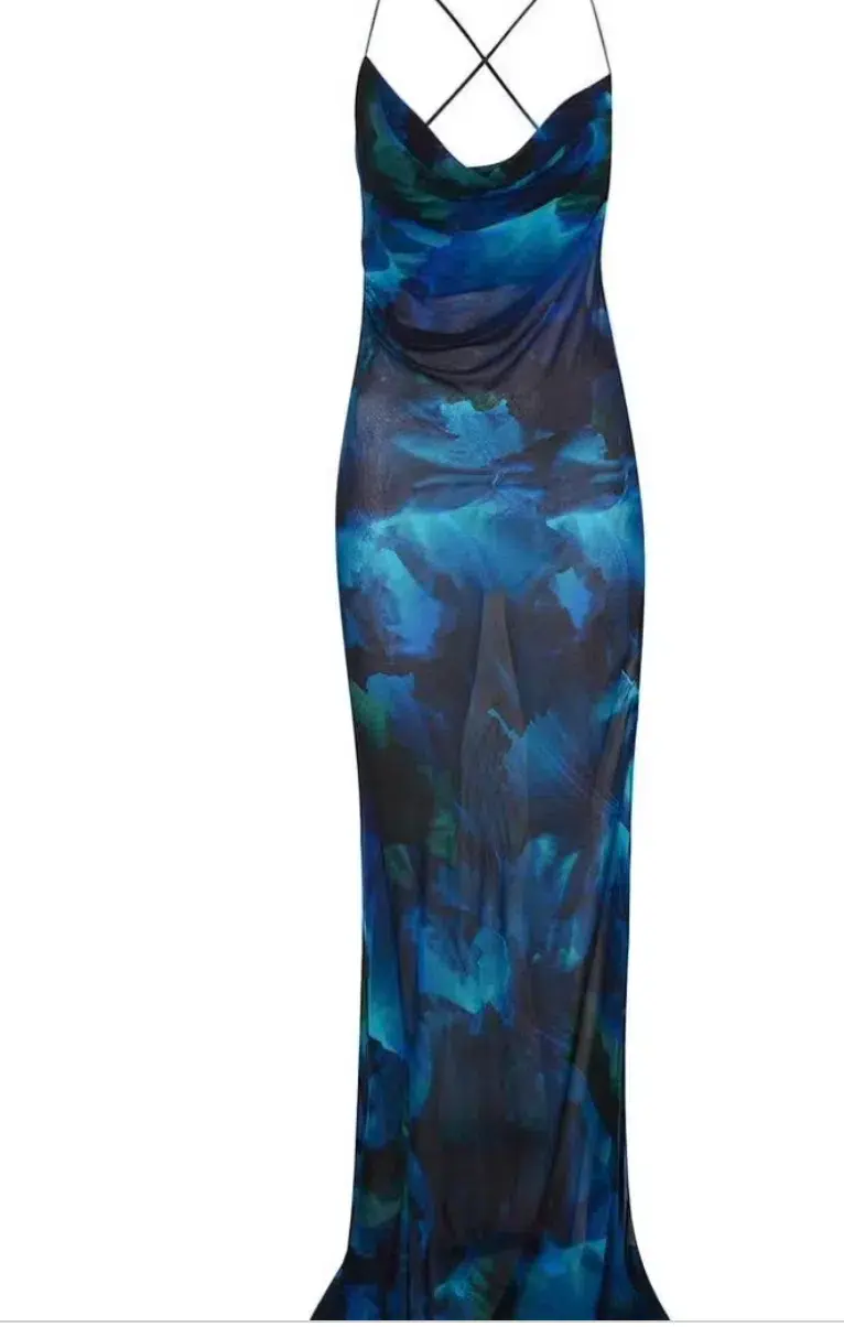 Rat & Boa Rafinha Dress Midi Blue Size 8 for rent on The Volte - main image