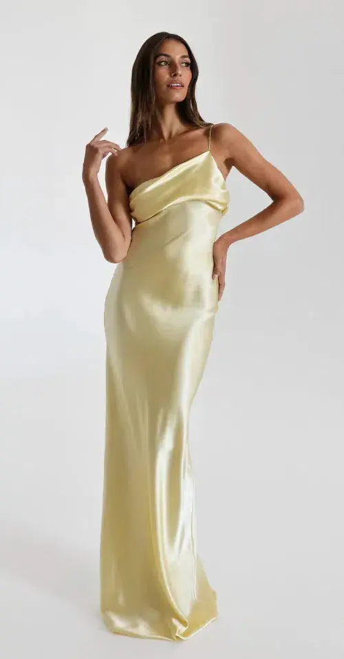 Natalie Rolt Mikayla Gown Yellow Size 8 for rent on The Volte - main image