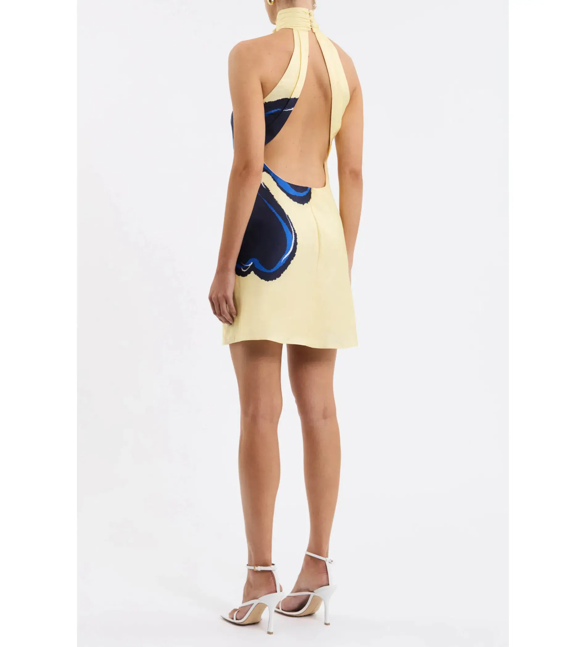Rebecca Vallance Indigo Bloom Mini Dress Size 8 - Image 3