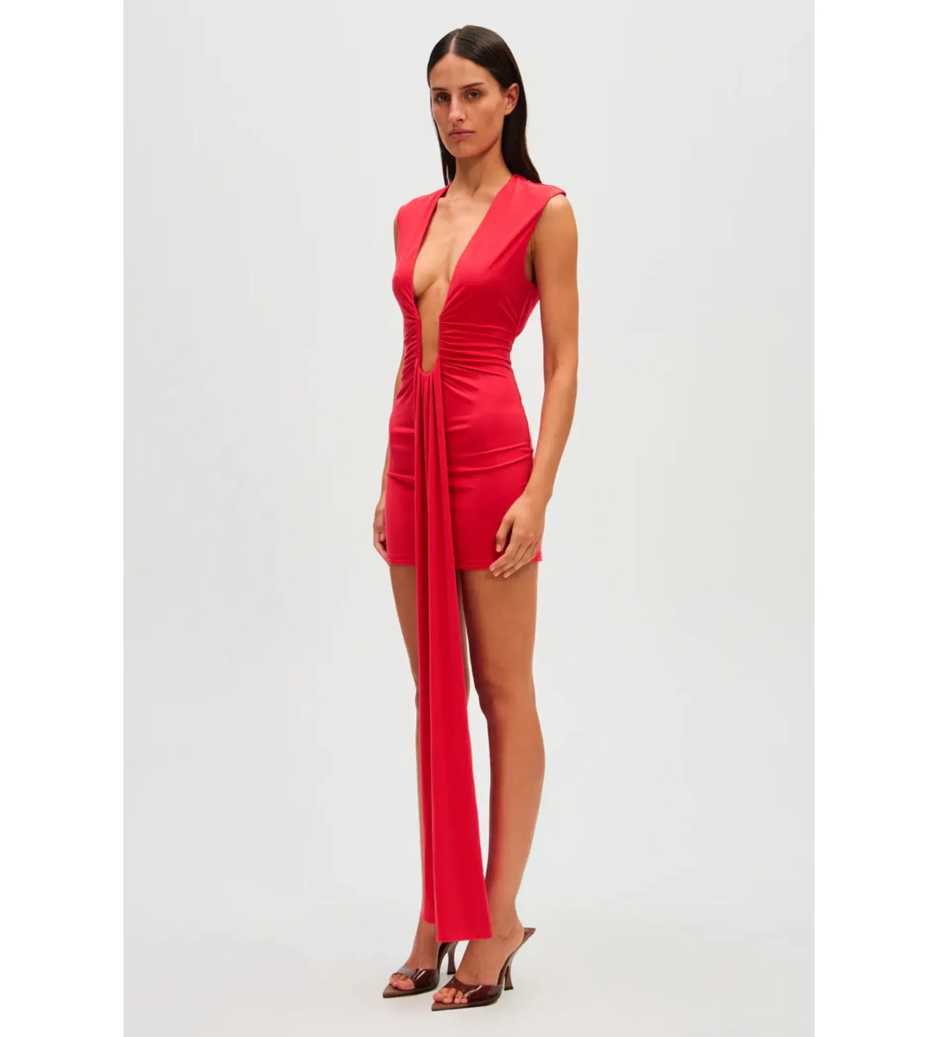 Misha Jennifer Cupro Mini Dress Red Size 10/M - Image 2