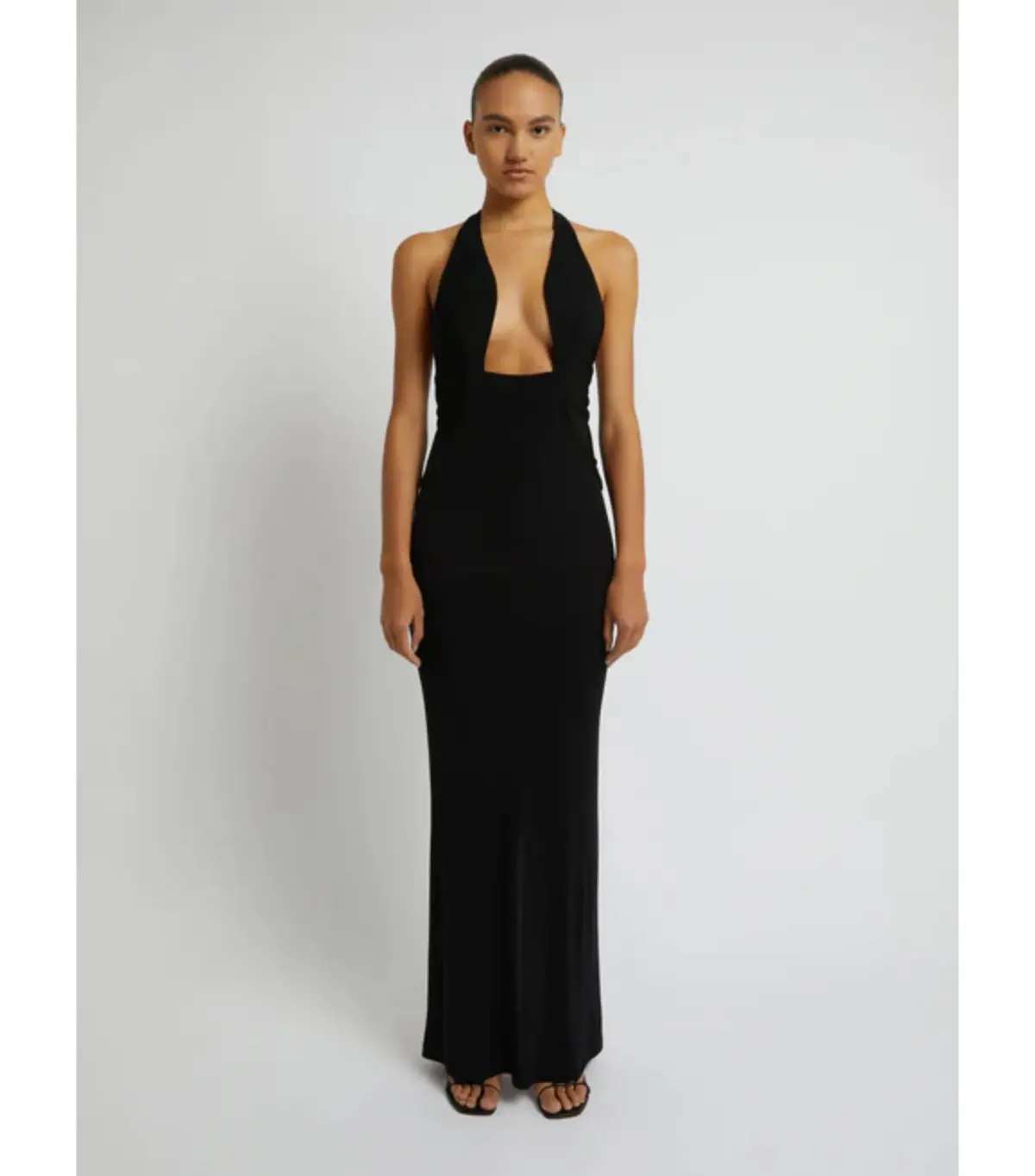 Christopher Esber Tailored Slope Halter Dress Black Size AU 8 - Image 1