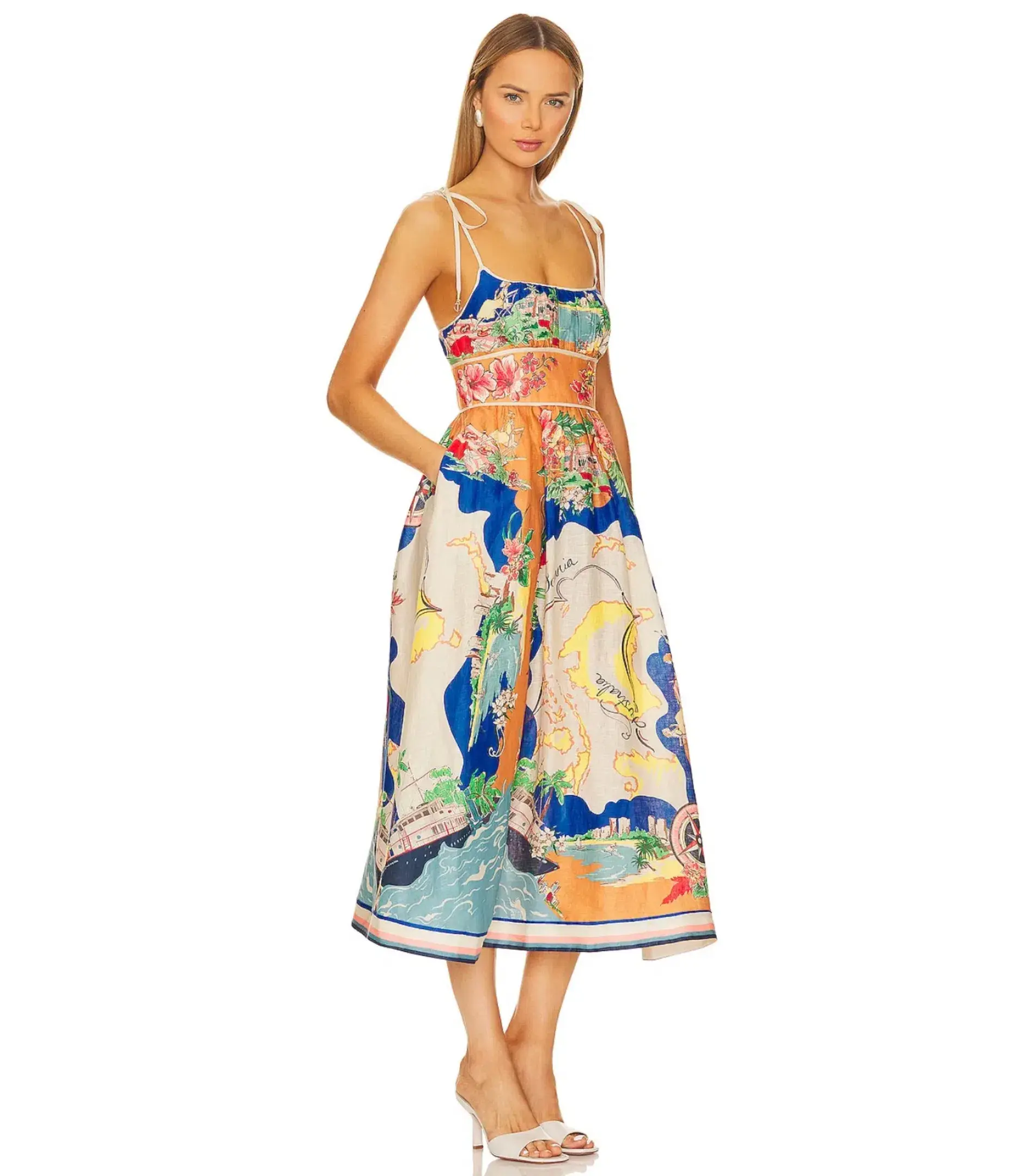 Zimmermann Alight Picnic Dress in Nautical Map Size 4 / AU 16 - Image 2
