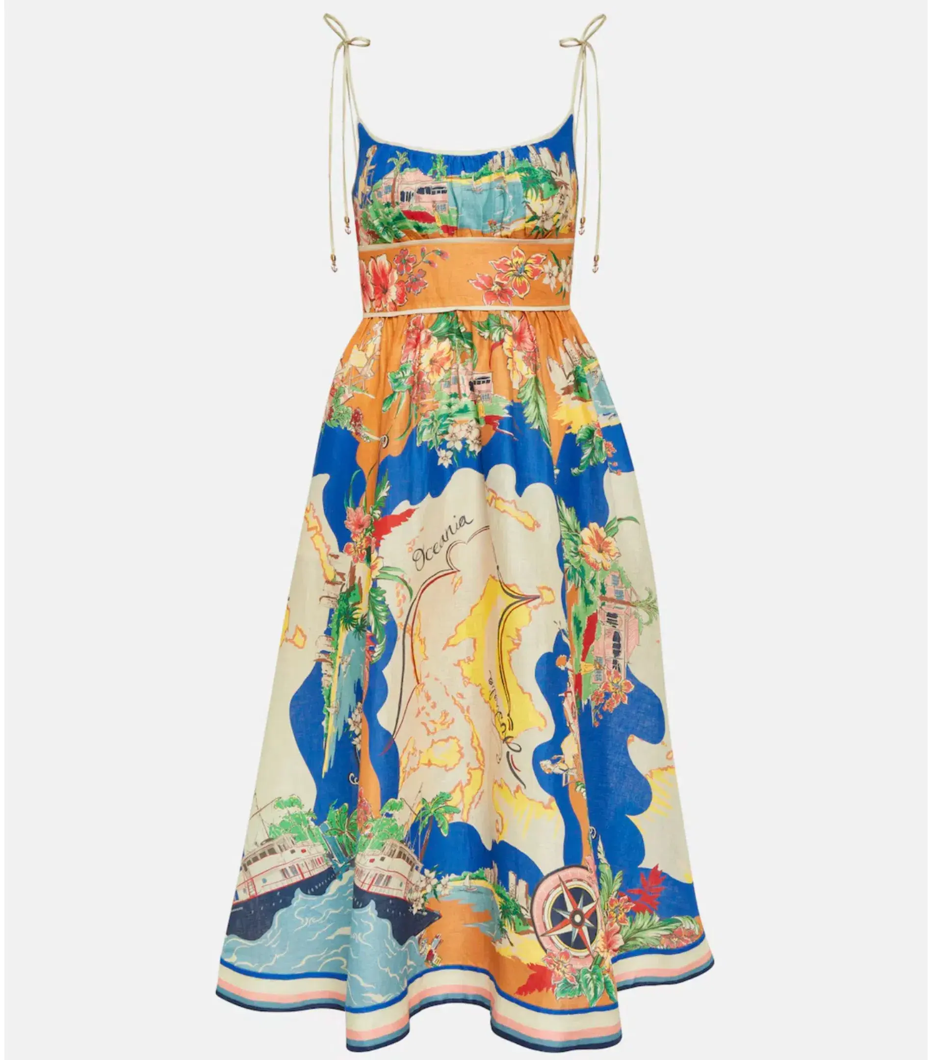 Zimmermann Alight Picnic Dress in Nautical Map Size 4 / AU 16 - Image 5