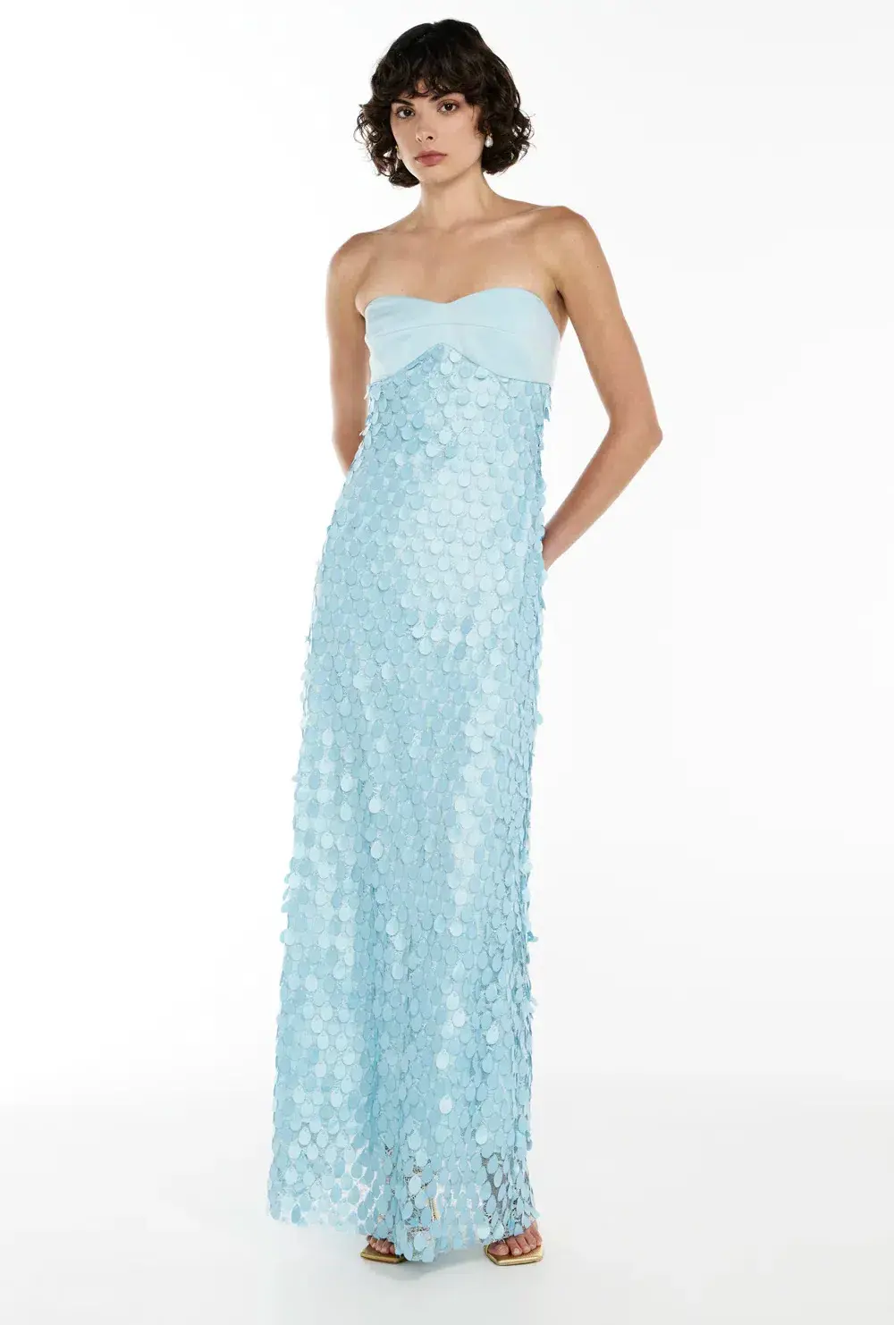 Manning Cartell Supreme Extreme Balconette Maxi Dress Aqua Spritz Size 10 - Image 2