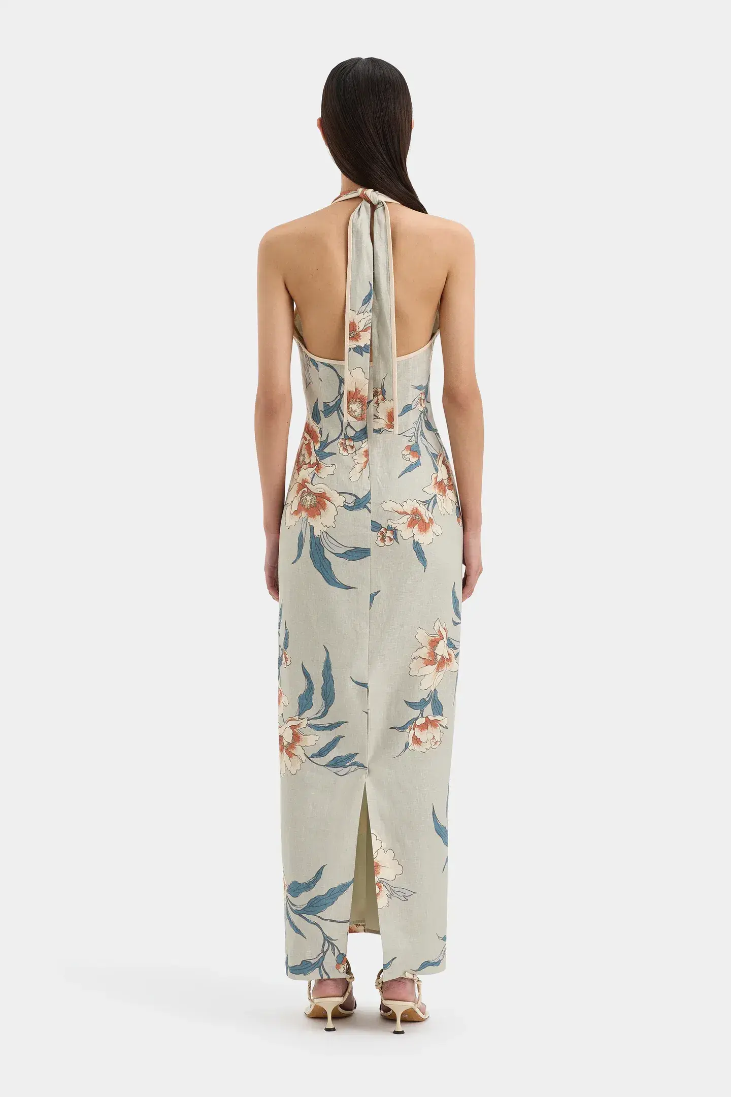Sir The Label Roisin Halter Midi Dress Bloom Floral Size 2 / AU 10 - Image 3