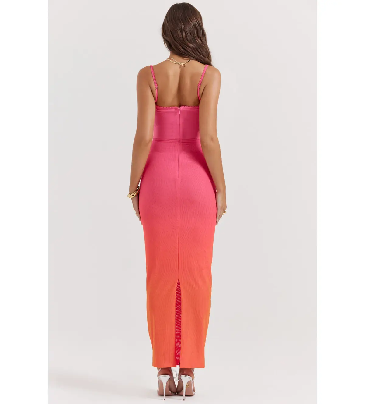 House Of Cb Calista Ombre Maxi Dress Pink  Size S / Size Au 8 - Image 5