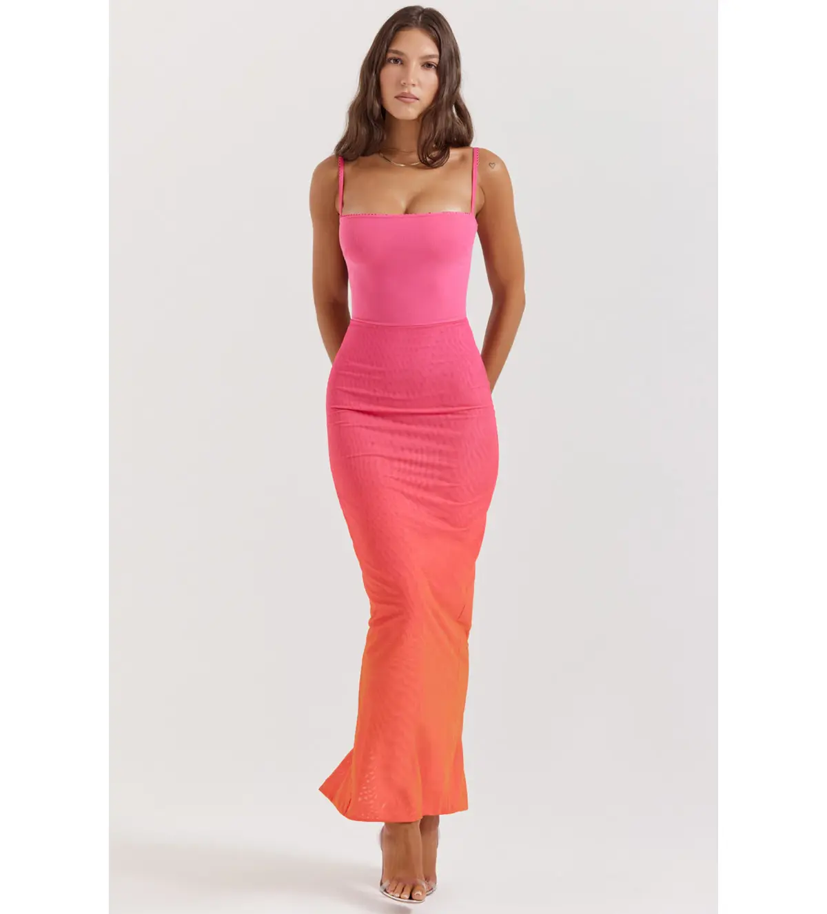 House Of Cb Calista Ombre Maxi Dress Pink  Size S / Size Au 8 - Image 1