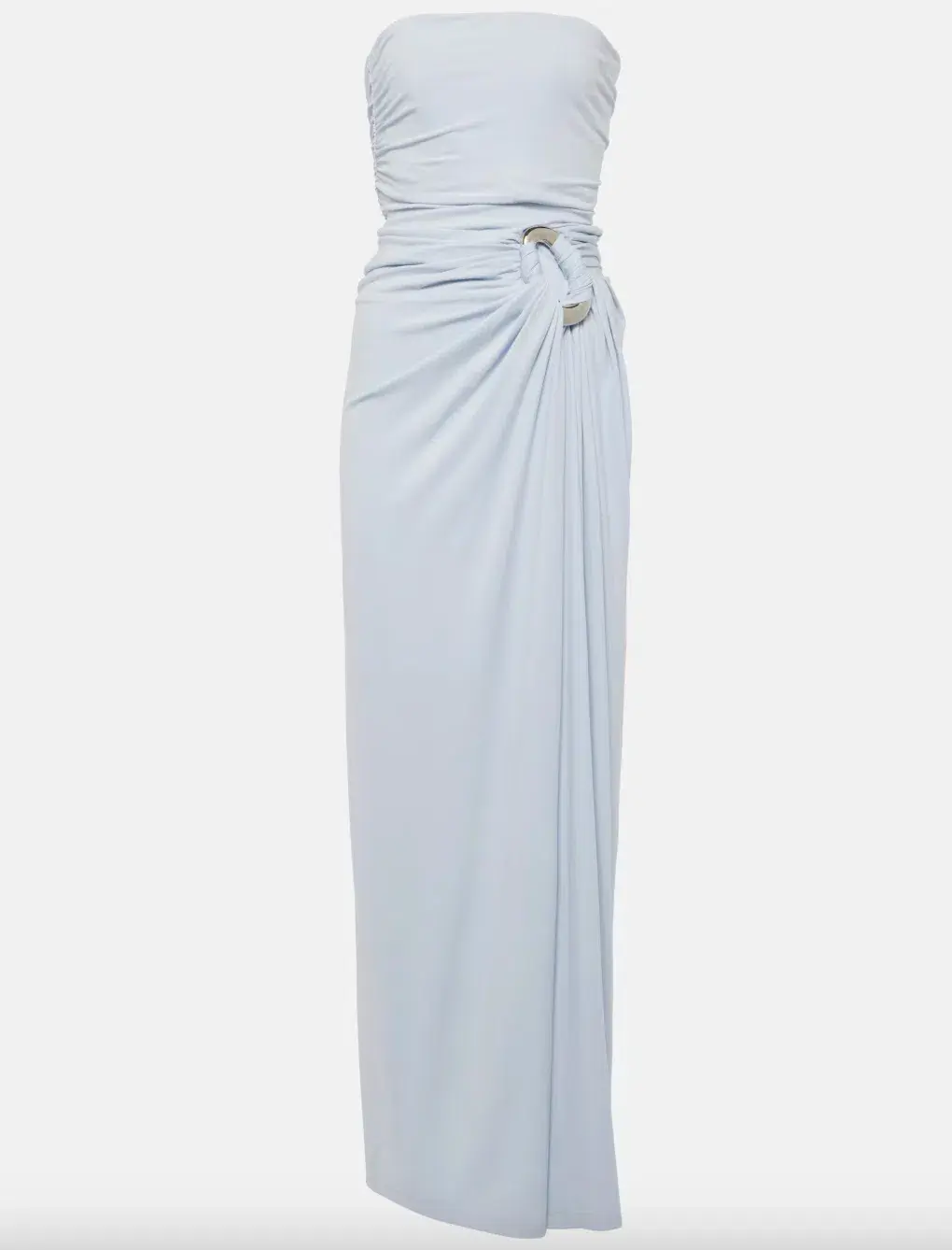 Simkhai  Emma Draped Jersey Bustier Gown Blue Size Au 8 - Image 1