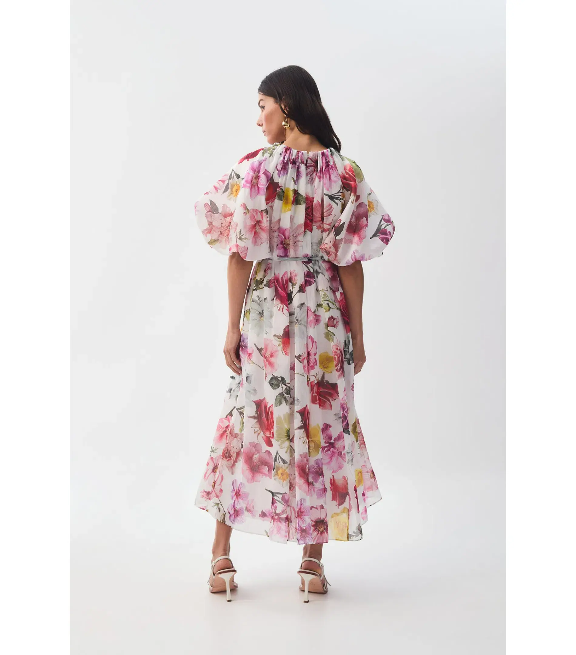 Aje Fleur Midi Dress in Collage Floral Size AU 8 - Image 4