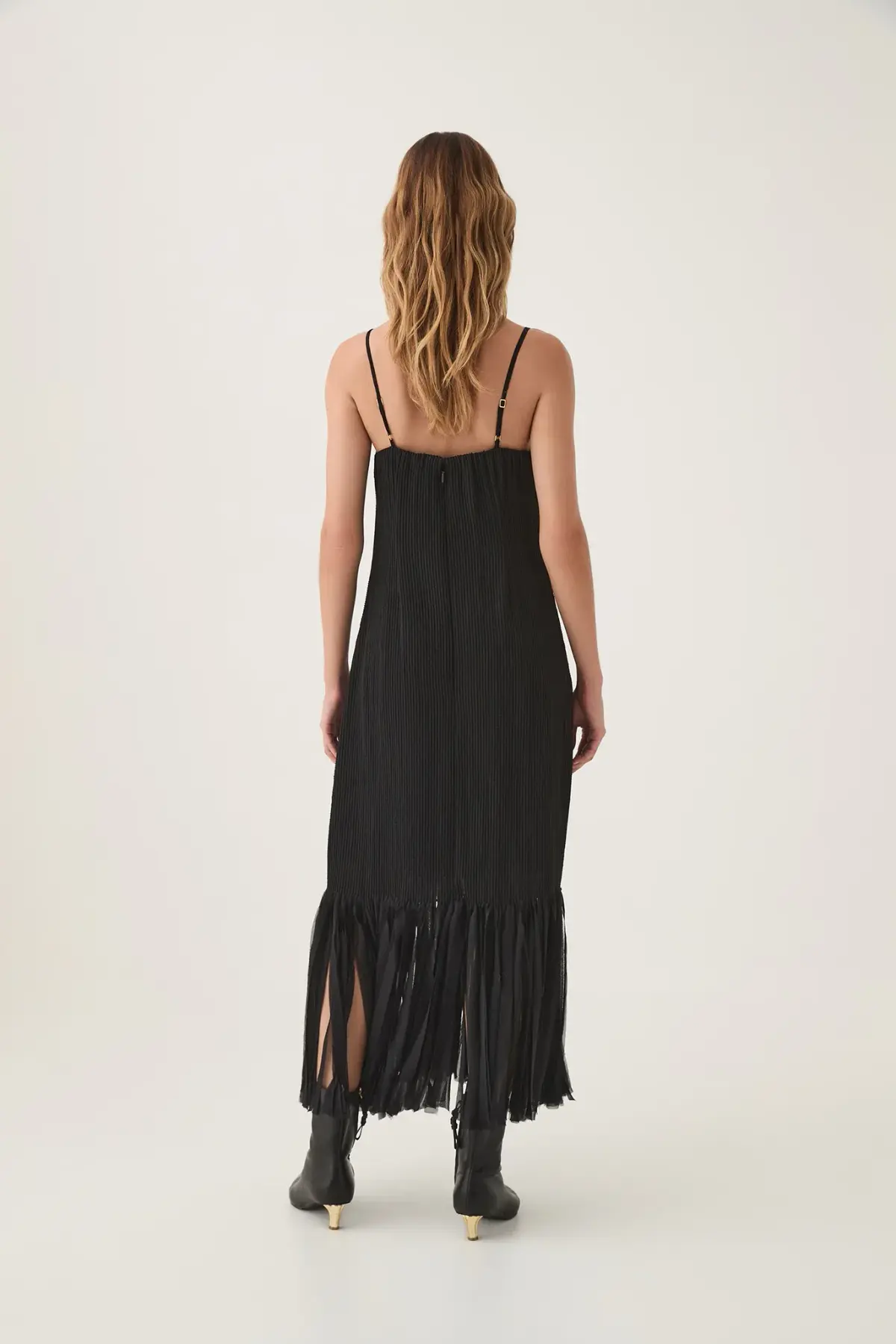 Aje Arris Fringed Maxi Dress in Black Size AU 06 - Image 3