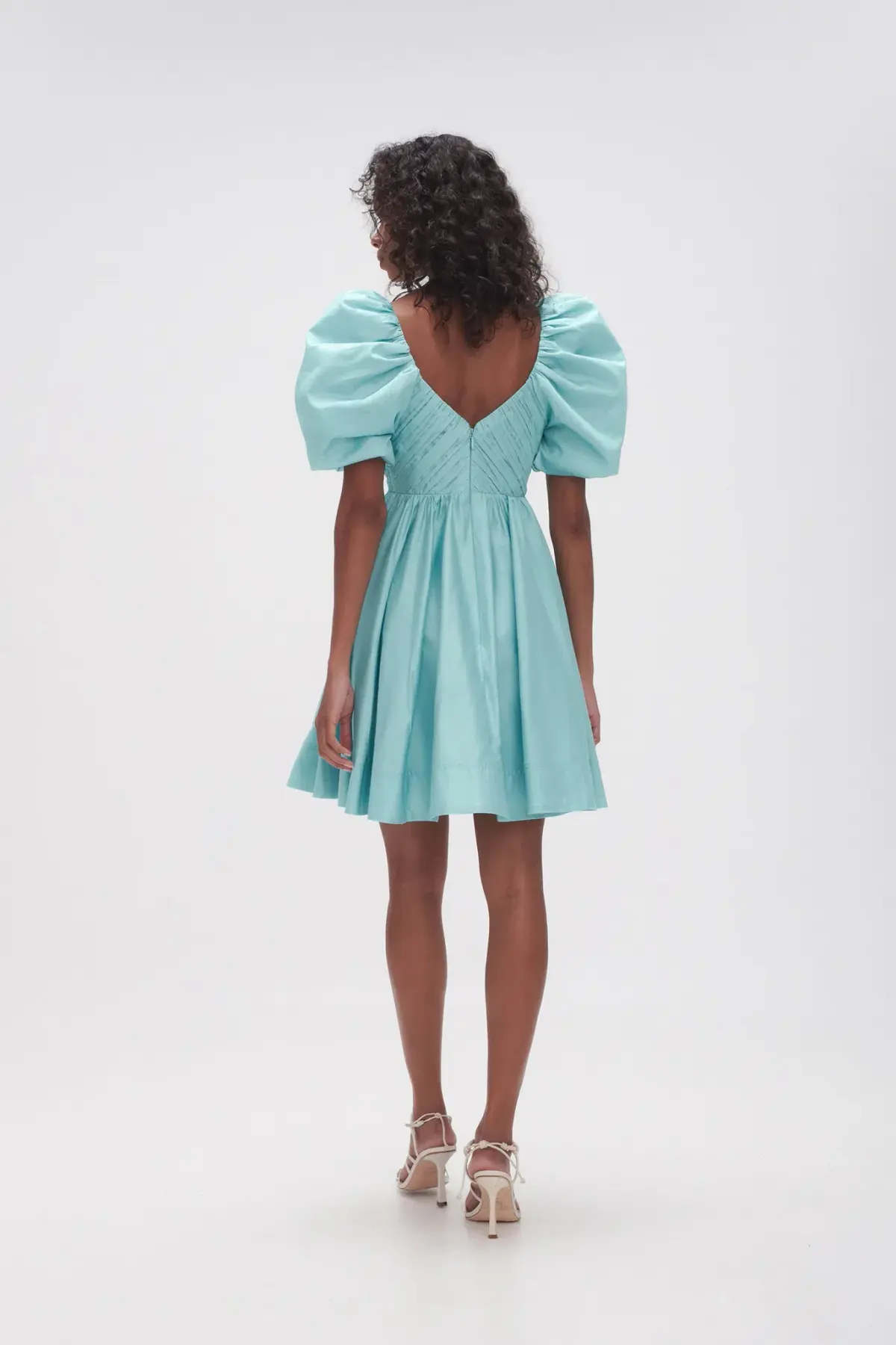 AJE Gabrielle Plunge Mini Dress Spearmint Blue Size 16 - Image 5
