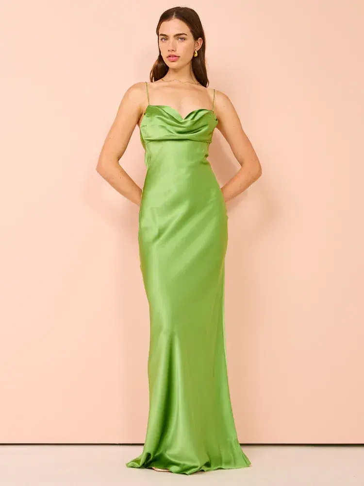 Rachel Gilbert Skye Gown Green Size 16 for rent on The Volte - main image