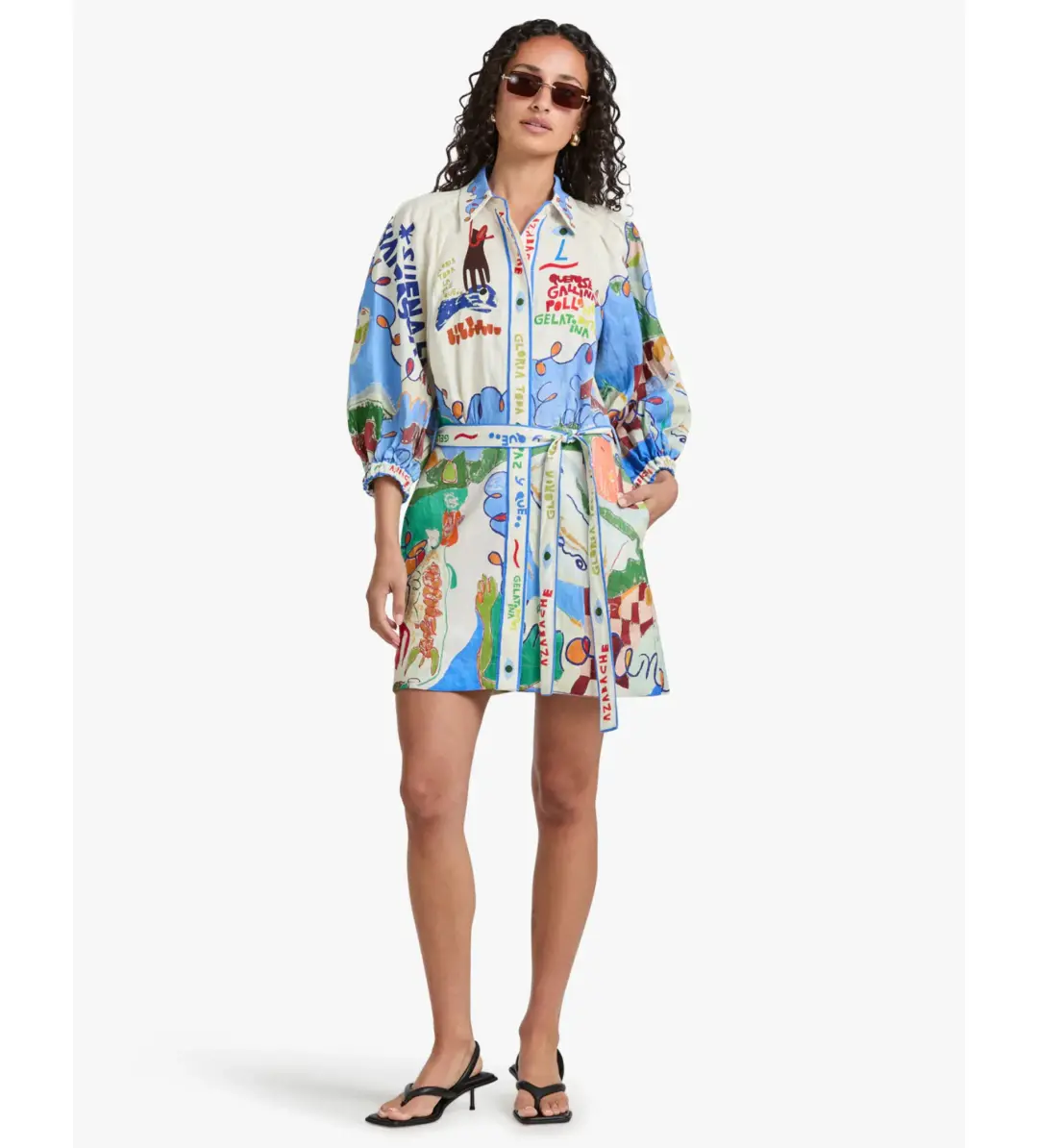 Alemais Nadia Mini Shirtdress Size 12 for rent on The Volte - main image