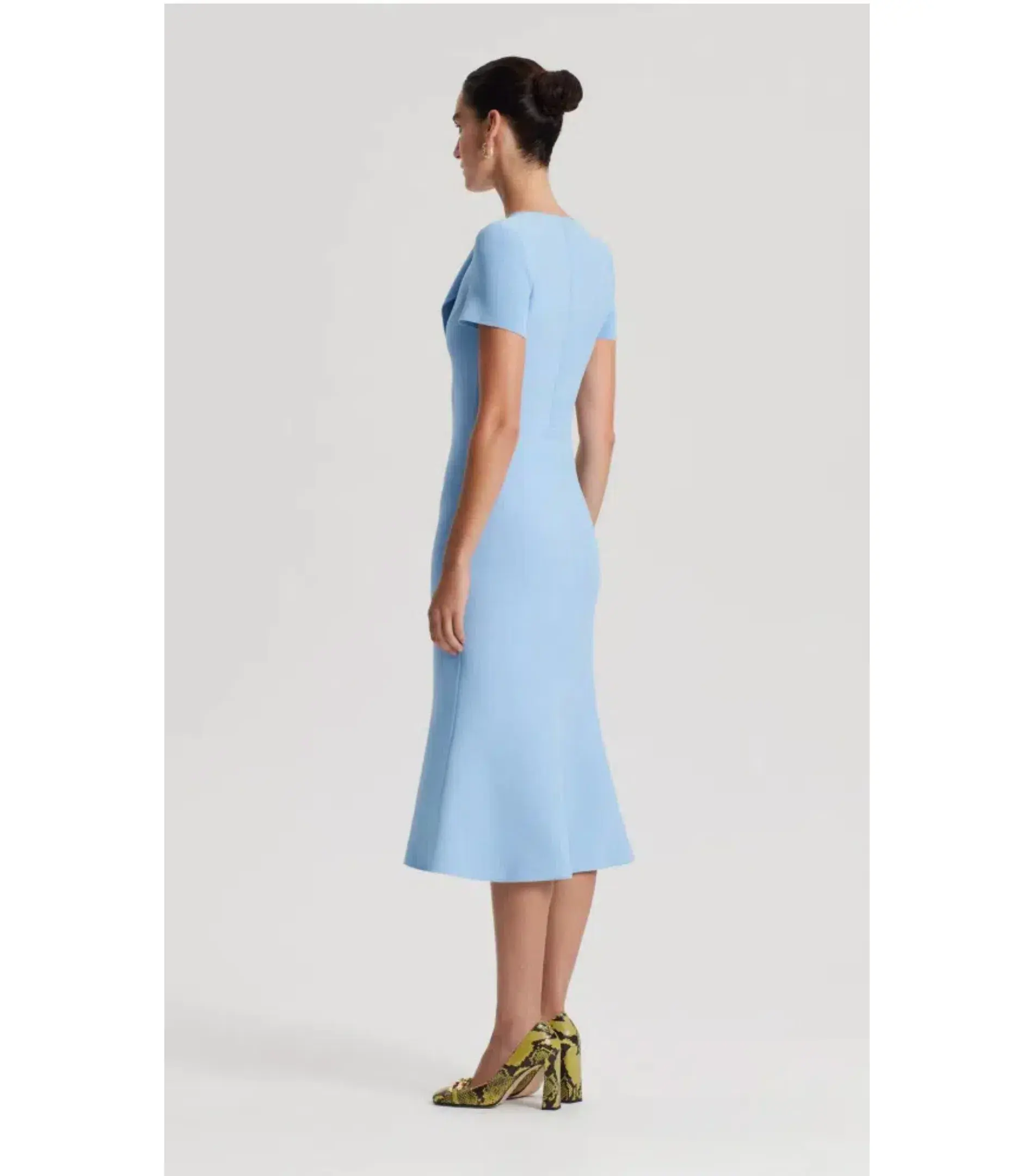 Scanlan Theodore Crepe Knit Cravat Dress in Riviera Size XS / AU 6 - Image 3