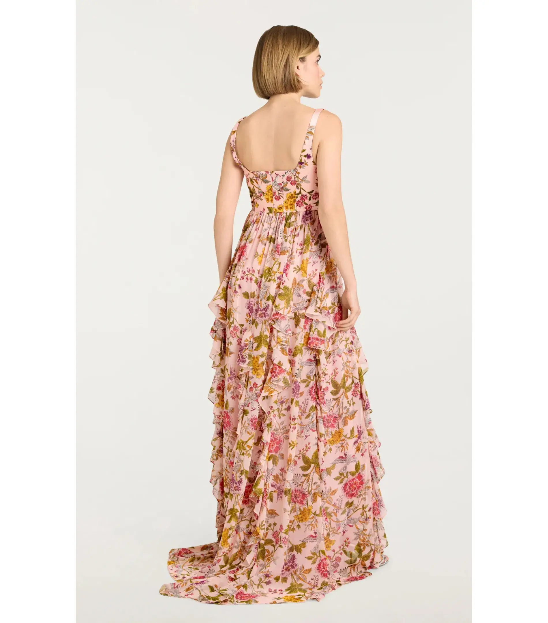 Cinq a Sept Xiomara Dress Pink Floral Size AU 8  - Image 4