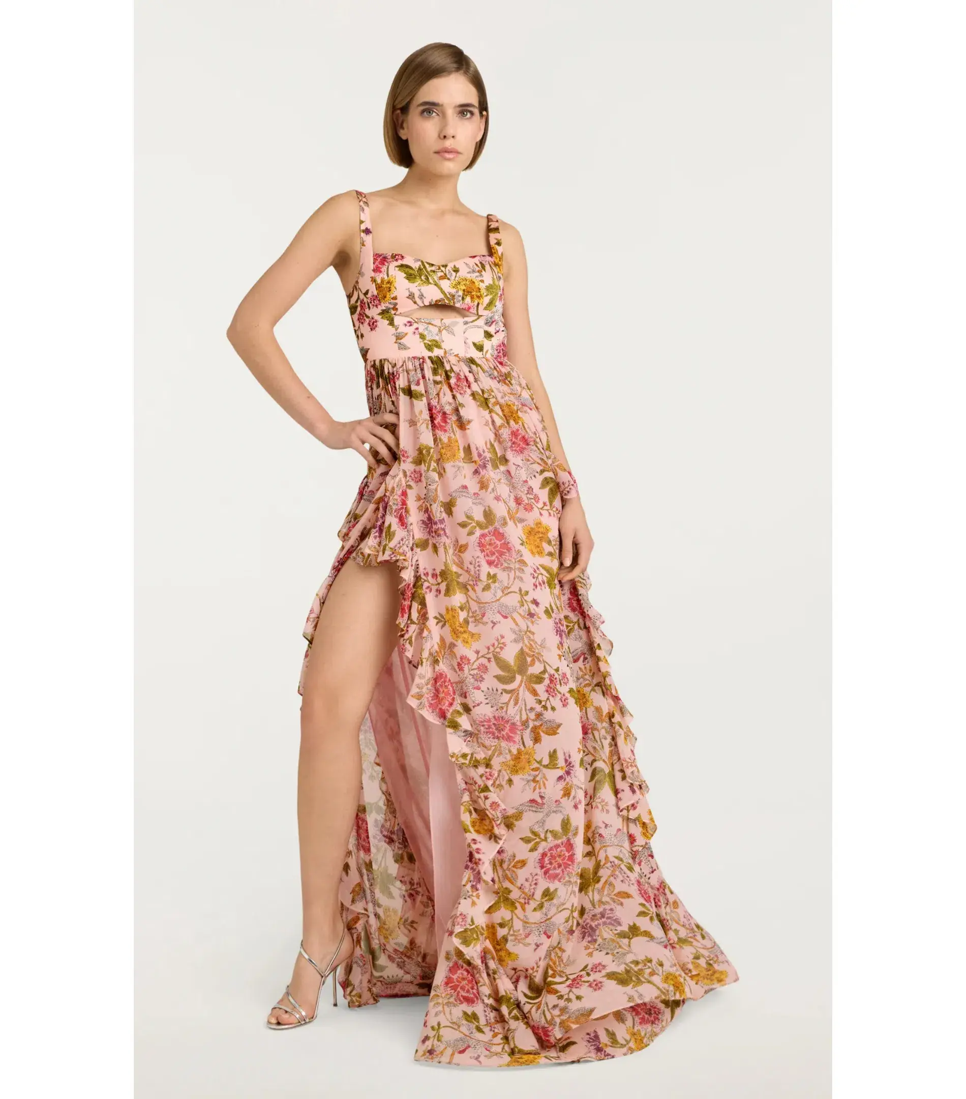Cinq a Sept Xiomara Dress Pink Floral Size AU 8  - Image 1