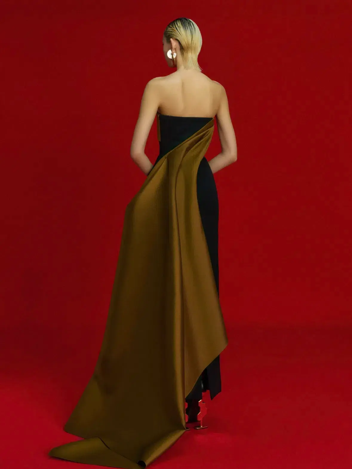 Solace London Kinsley Gown Black Gold Size AU 10 - Image 3