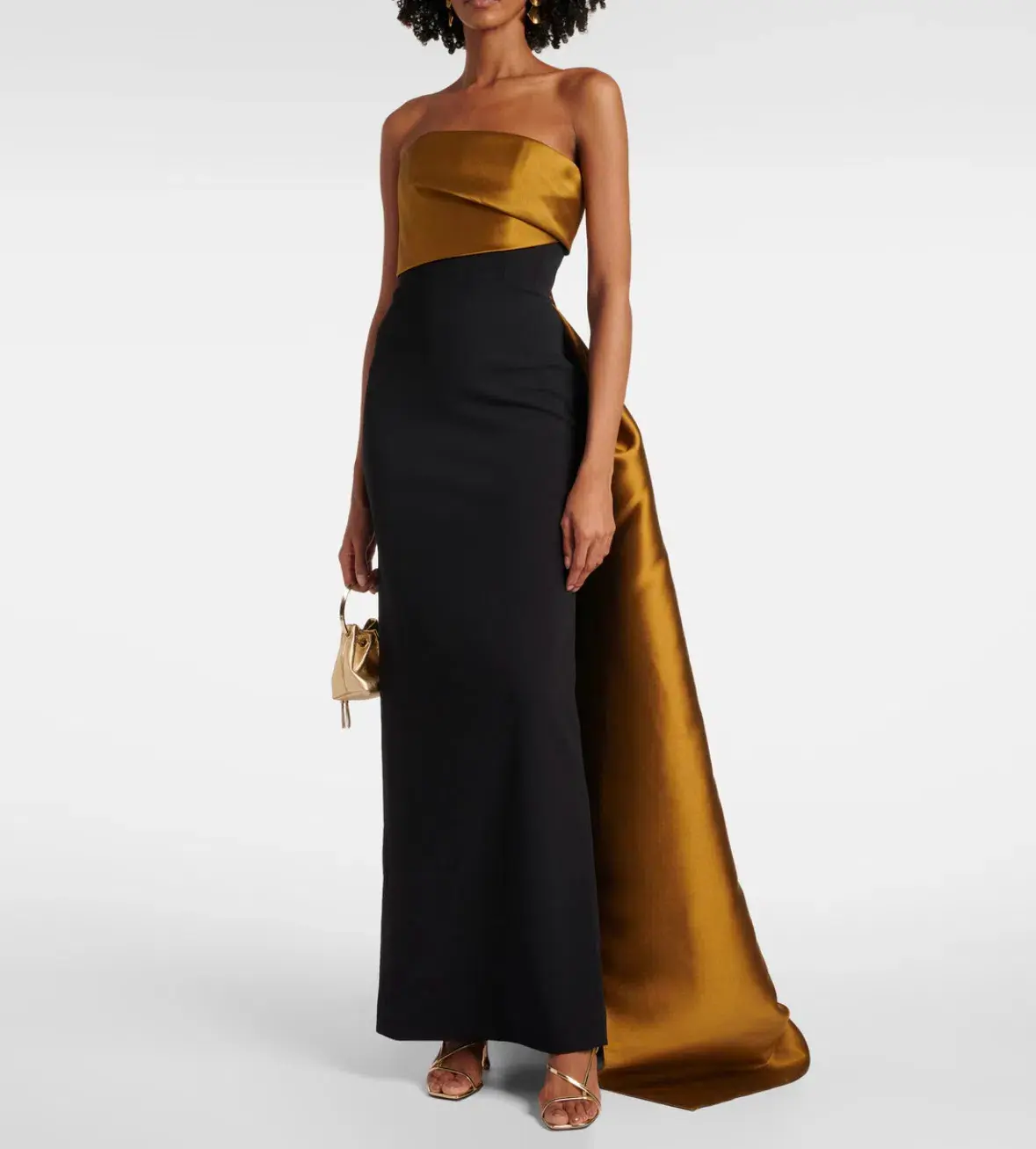 Solace London Kinsley Gown Black Gold Size AU 10 - Image 2