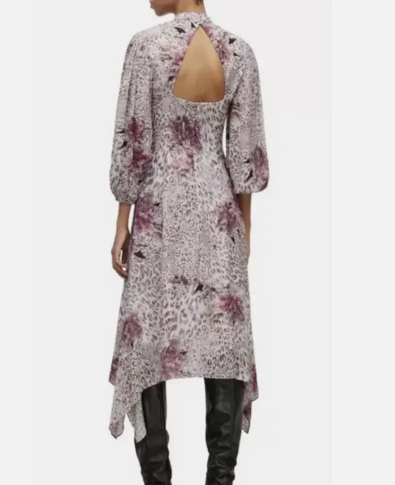 All Saints Adelaide Floral Long Sleeve Midi Dress Print Size 16 for rent on The Volte - main image