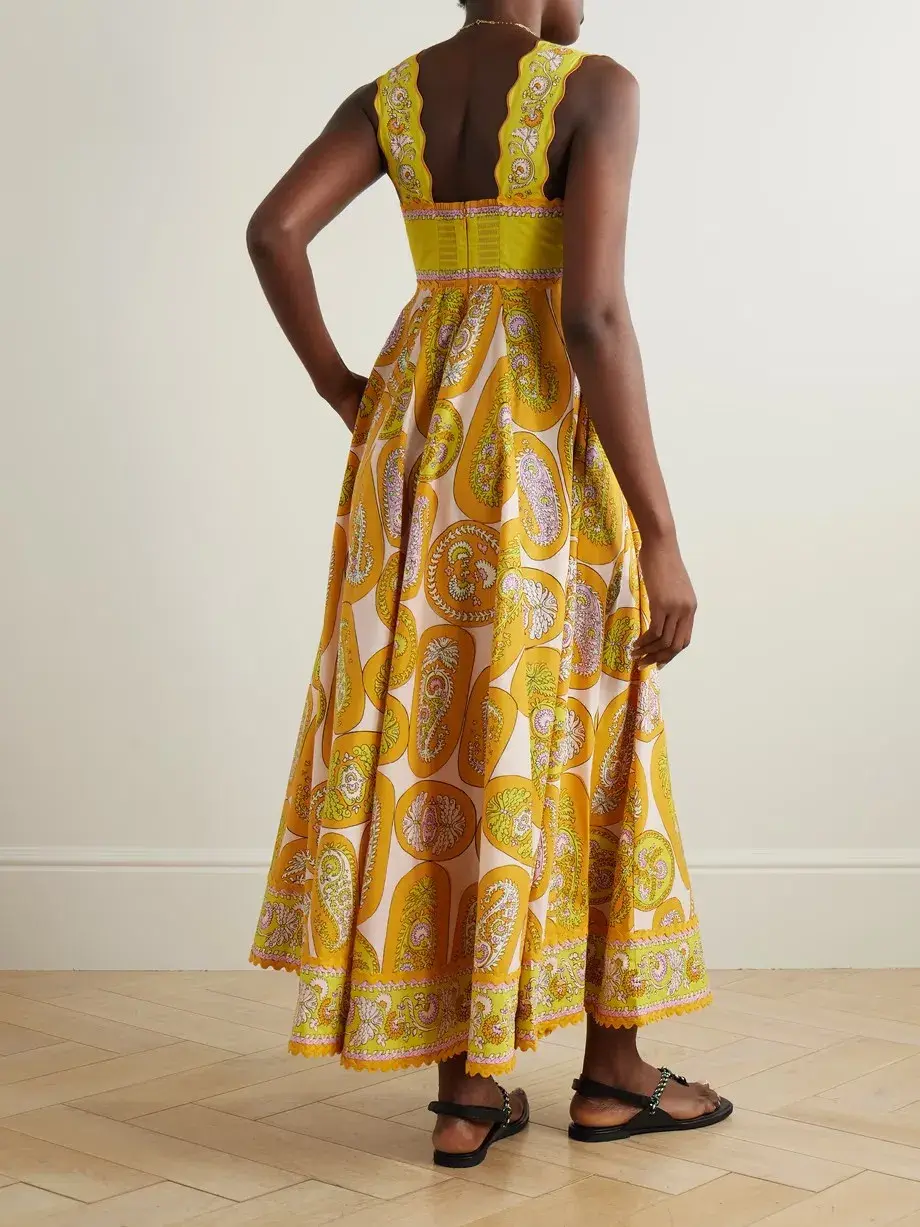 Alemais Diana Summer Midi Dress Print Size 12 - Image 2
