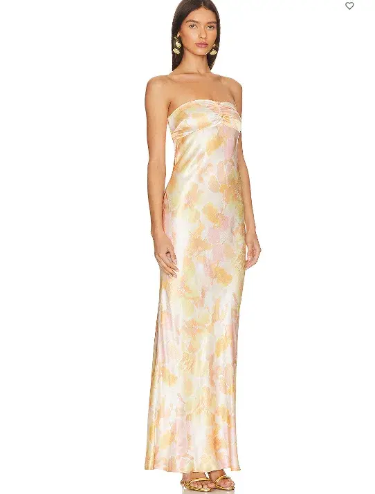 Bec + Bridge Indi Strapless Maxi Dress in Floral Haze Size AU 12  - Image 2