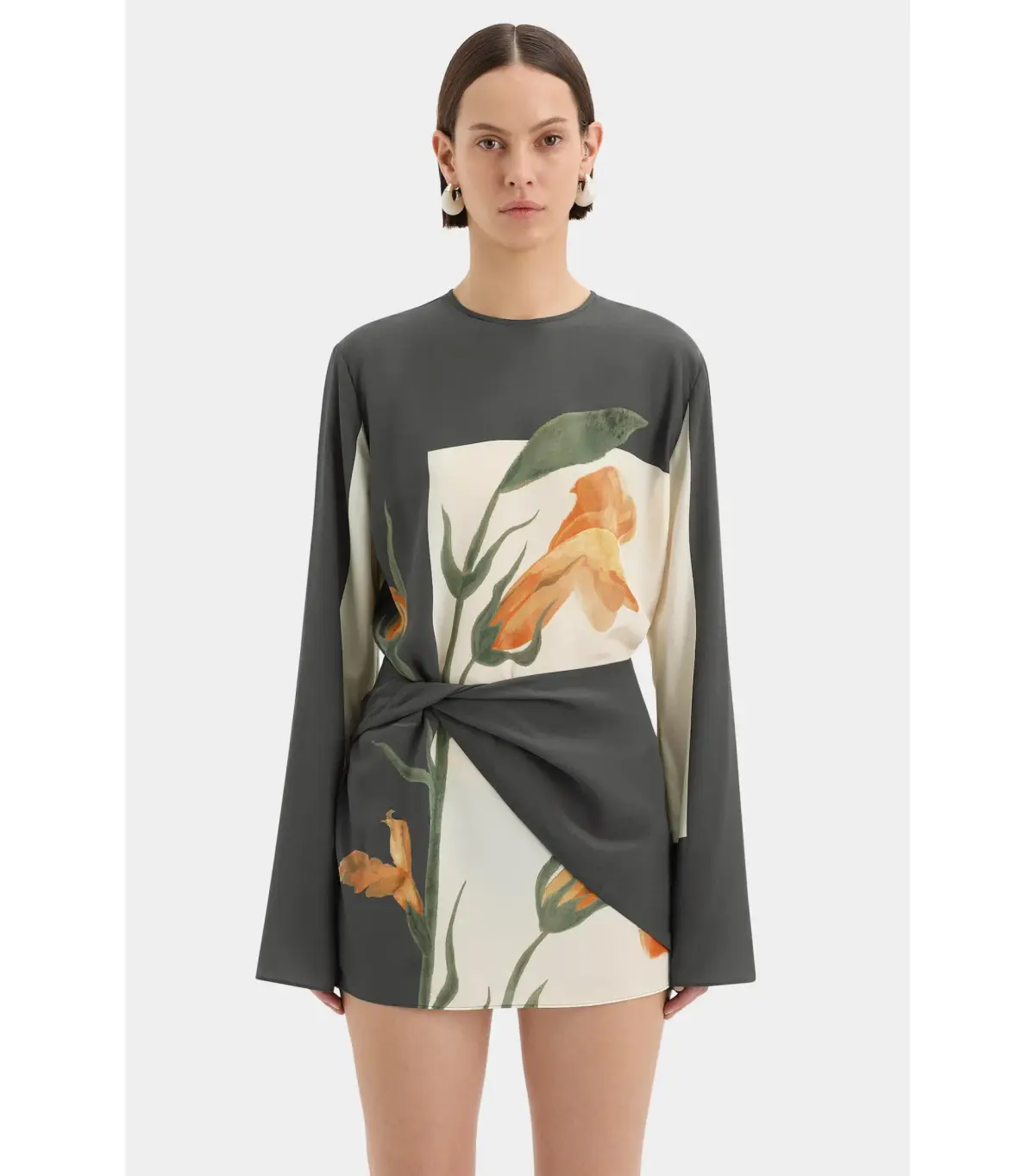 Sir the Label Constance Twist Mini Dress Iris Floral Size 0 / AU 6 - Image 3