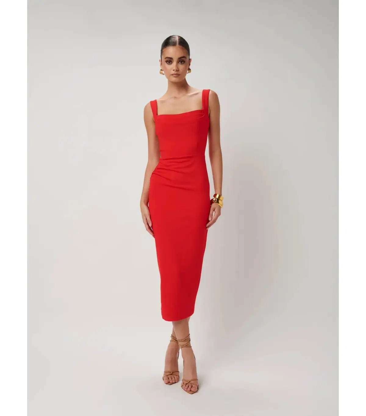Effie Kats Marbella Dress Cherry Red Size L / AU 12 - Image 1
