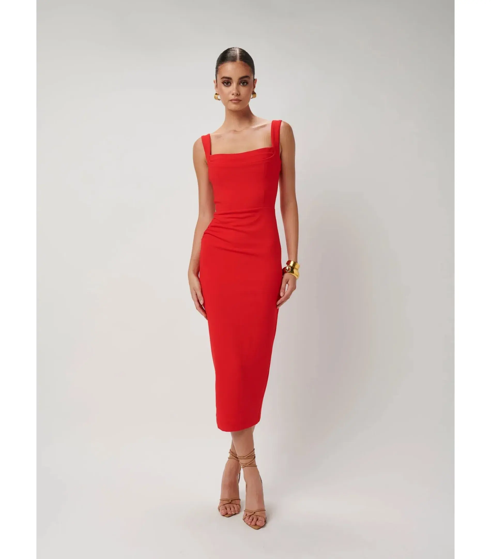 Effie Kats Marbella Dress Cherry Red Size L / AU 12 - Image 1