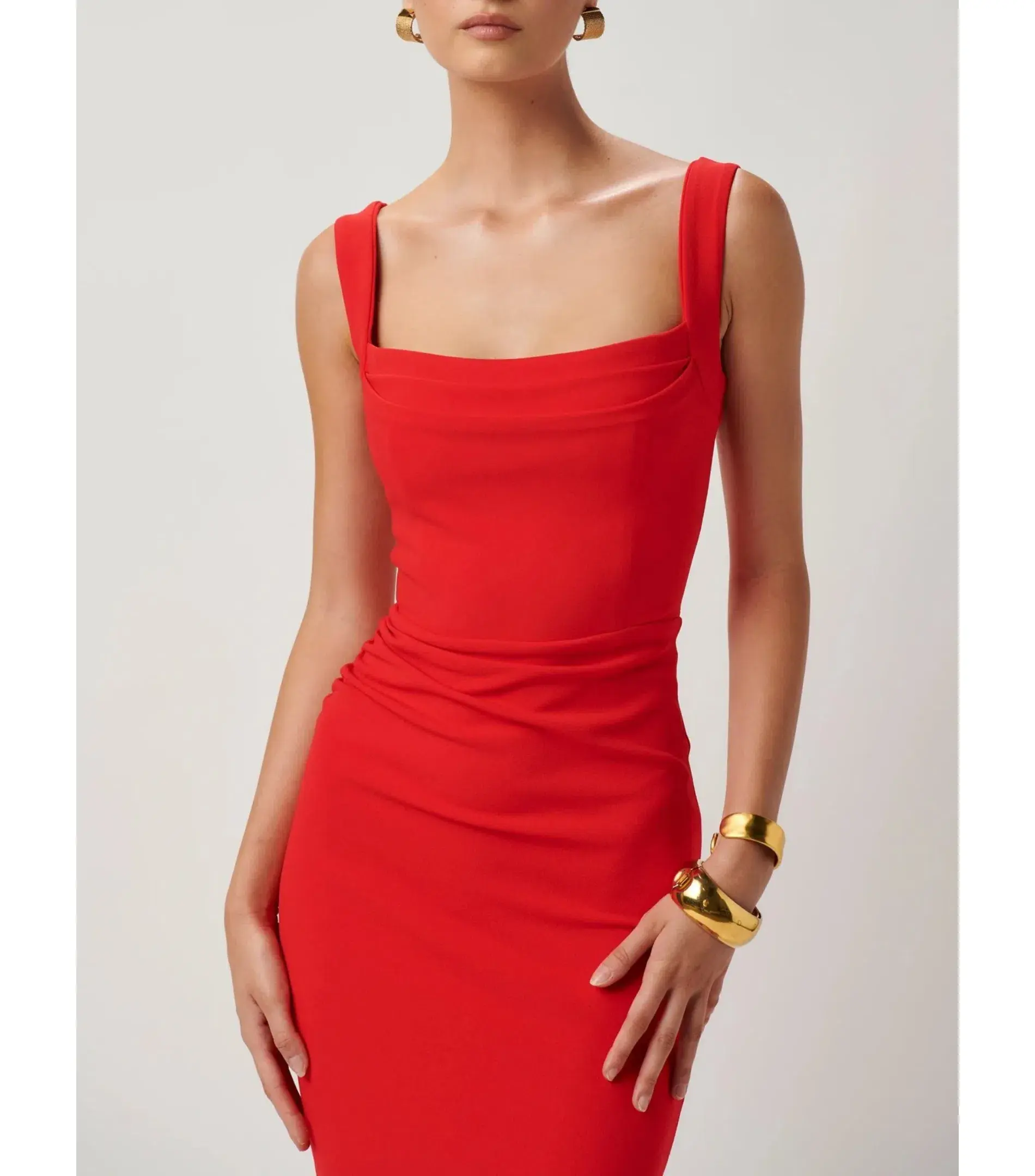 Effie Kats Marbella Dress Cherry Red Size L / AU 12 - Image 2