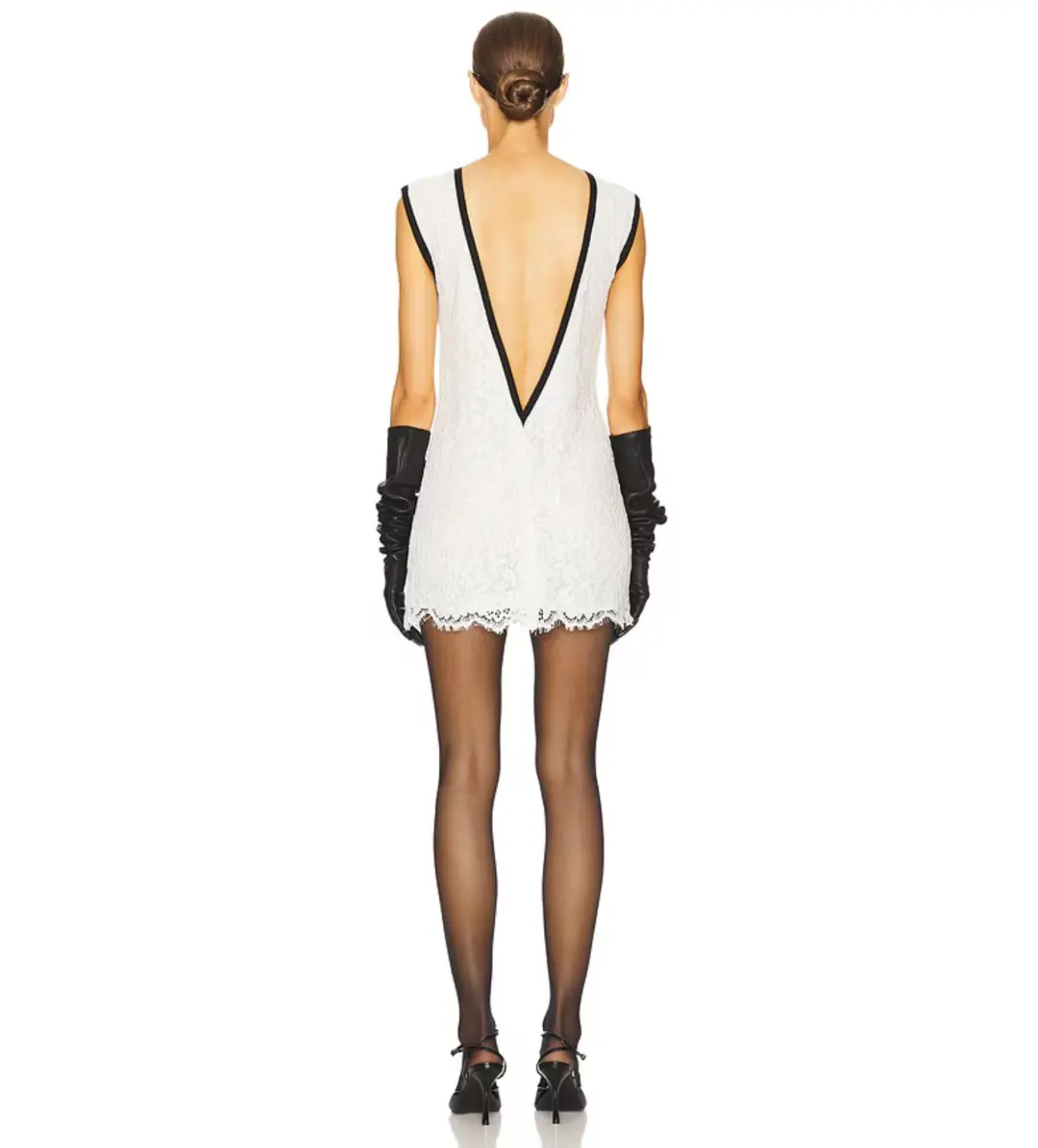 Helsa The Lace Mini Dress White Size S / AU 8  for rent on The Volte - main image