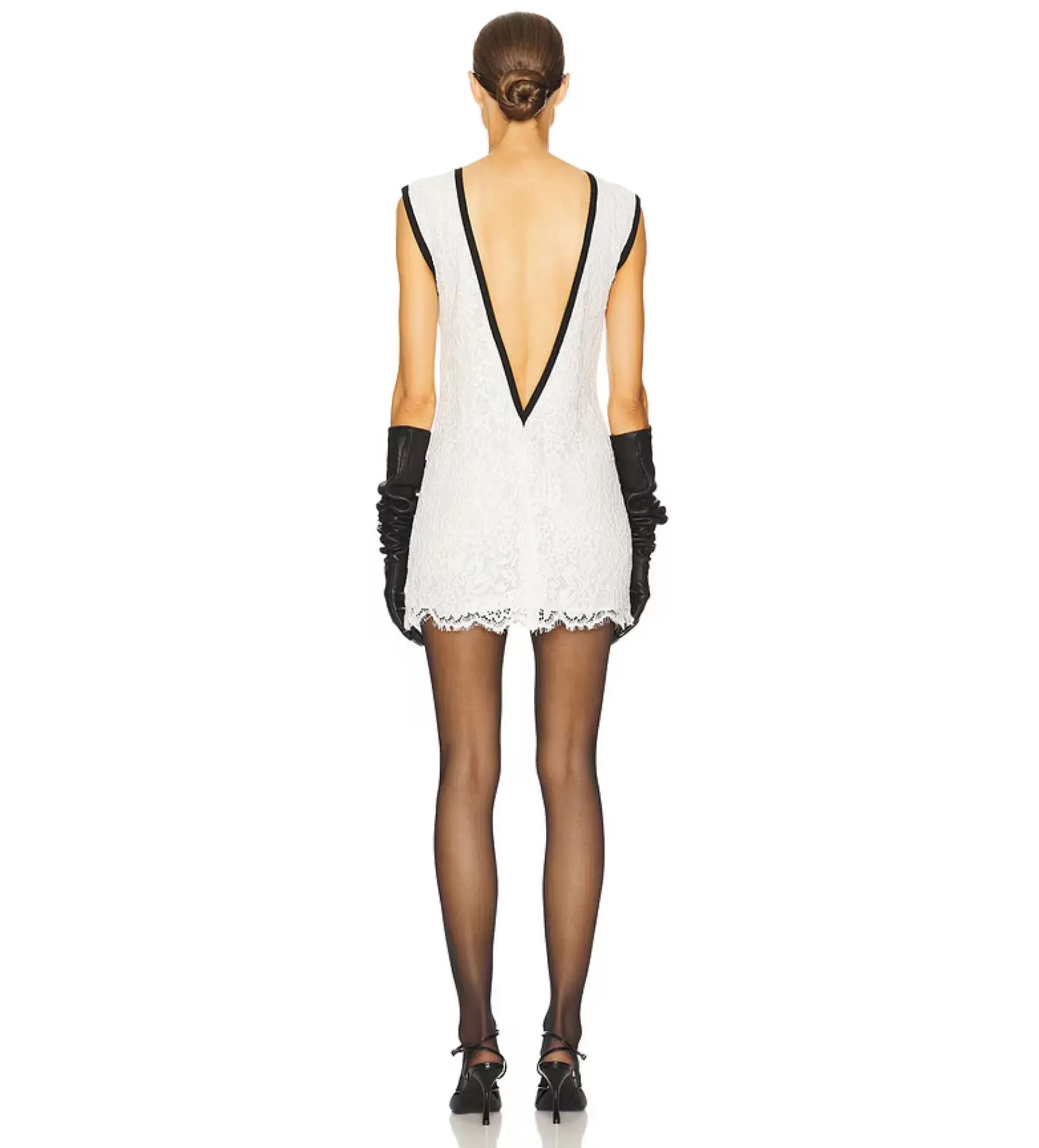 Helsa The Lace Mini Dress White Size S / AU 8  - Image 3