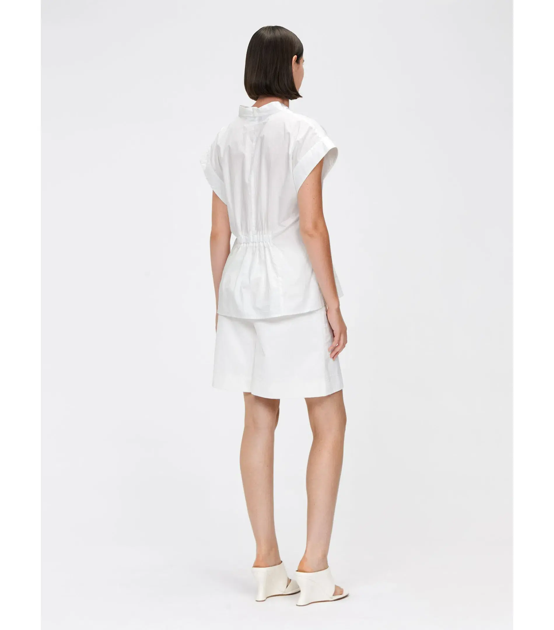  Veronika Maine Good Earth Cotton Tie Shirt Off White Size AU 16 - Image 3