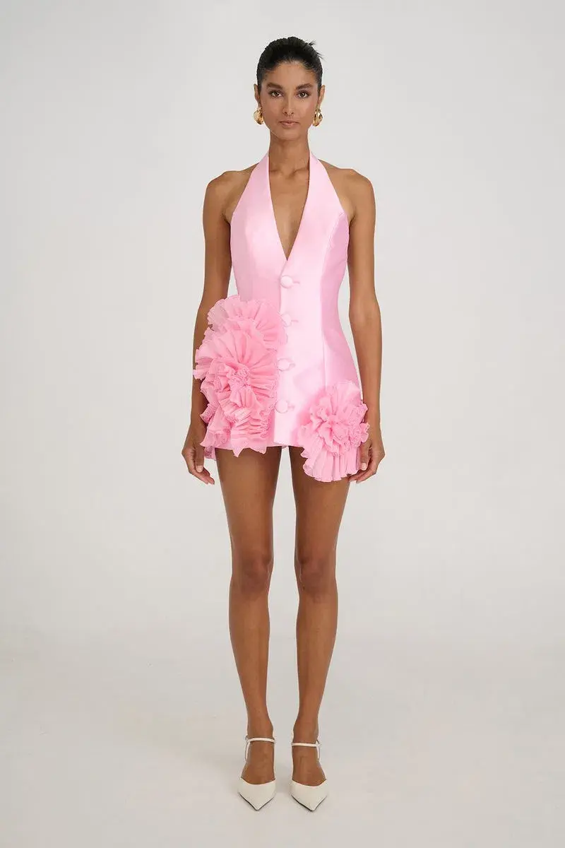 Eliya The Label Belinda Mini Dress in Baby Pink Size XL / AU 14 - Image 1