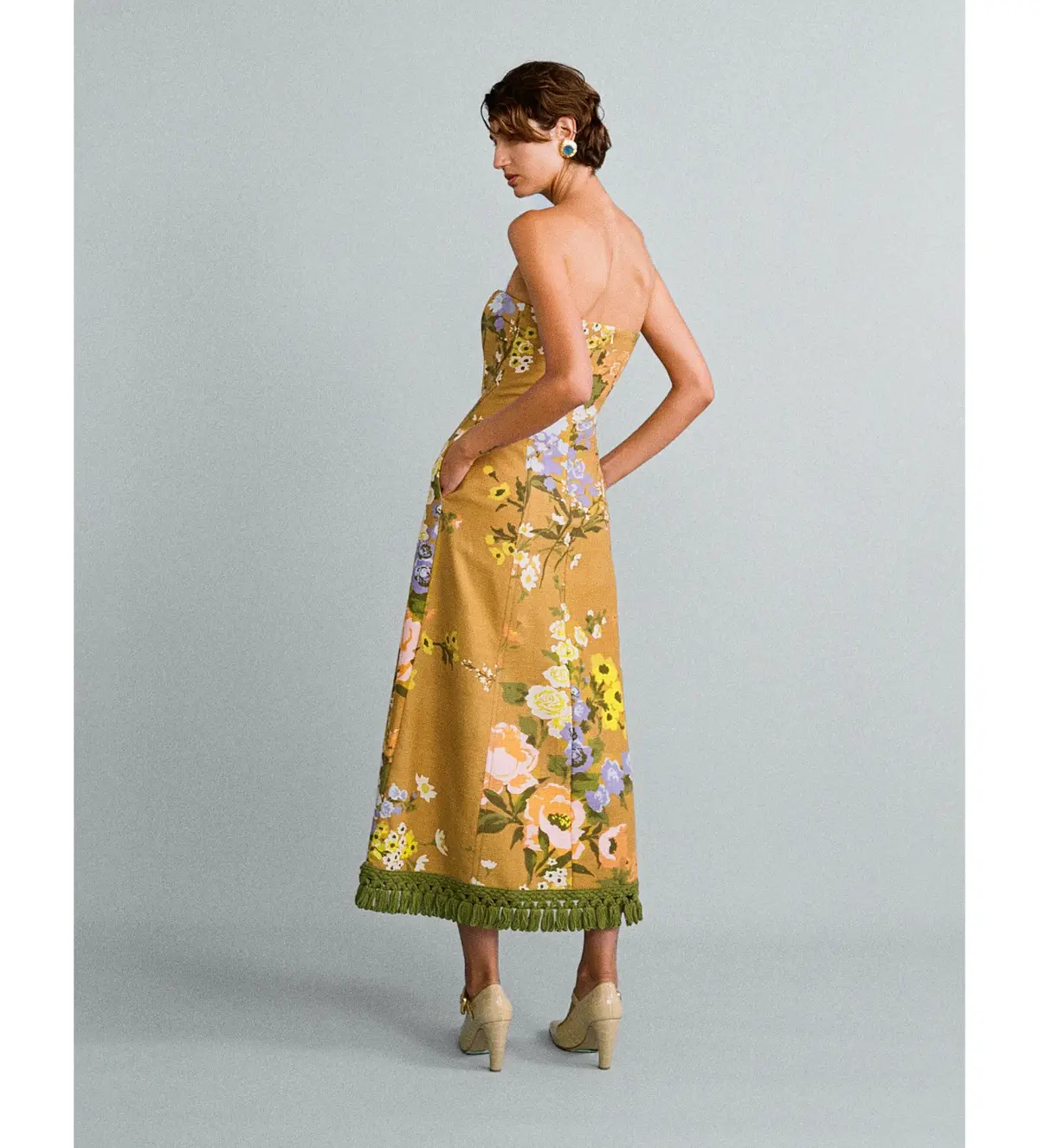 Lovaan Studios Phillipa Midi Dress Meadow Floral Size 10  - Image 2