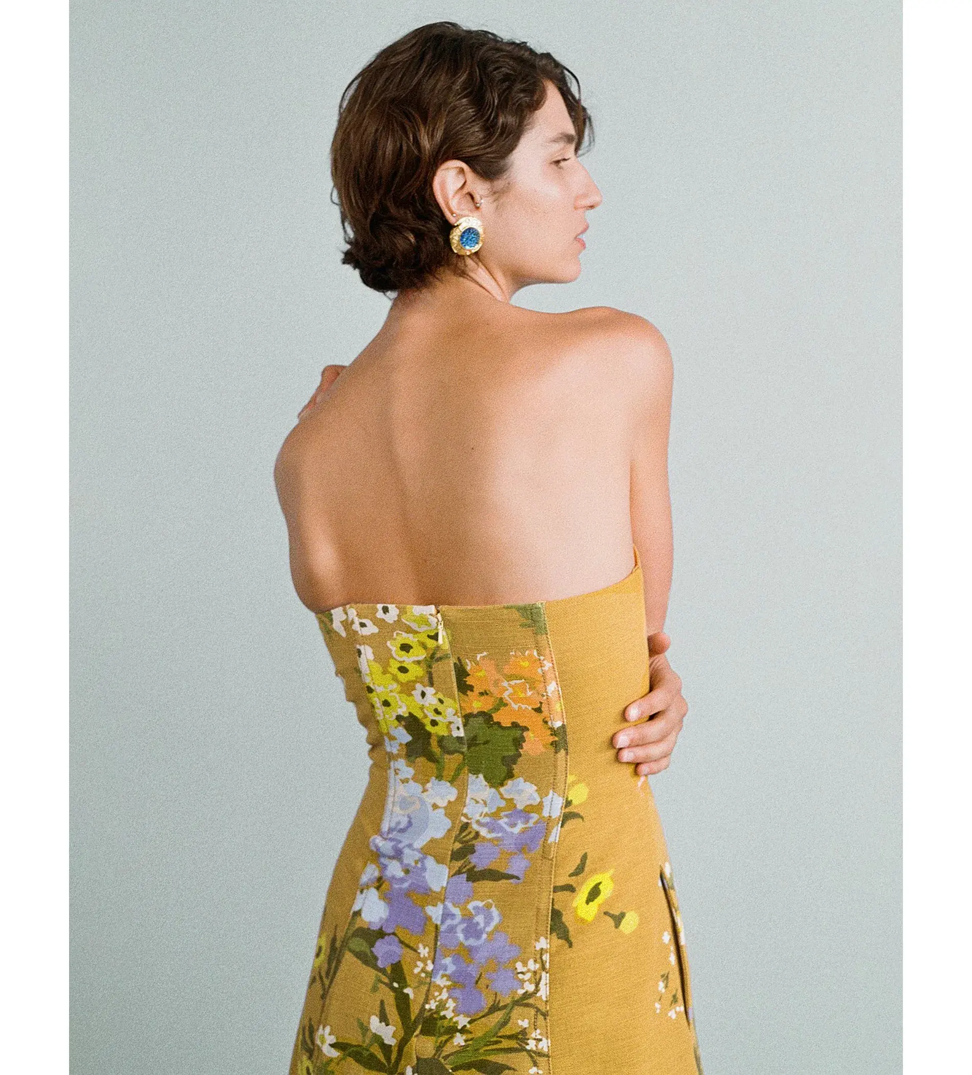 Lovaan Studios Phillipa Midi Dress Meadow Floral Size 10  - Image 3