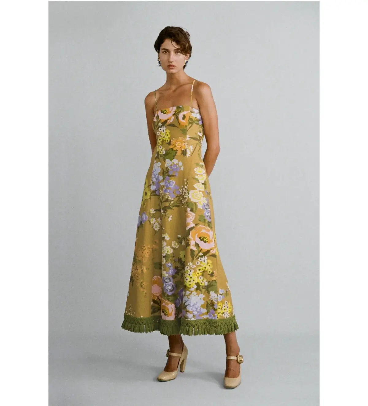 Lovaan Studios Phillipa Midi Dress Meadow Floral Size 10  - Image 1