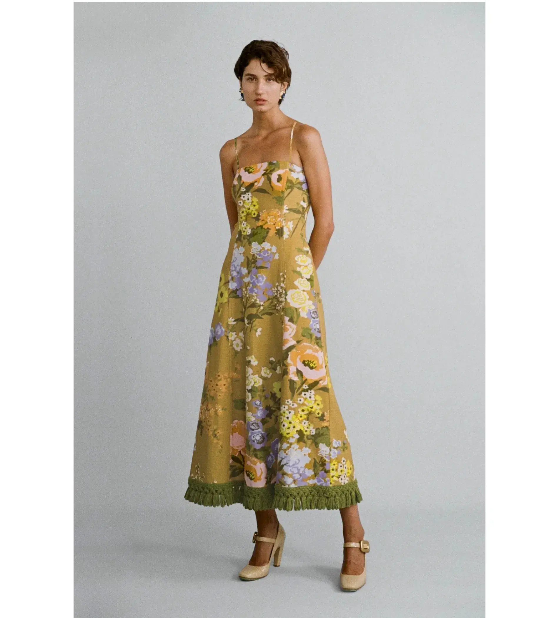 Lovaan Studios Phillipa Midi Dress Meadow Floral Size 10  - Image 1