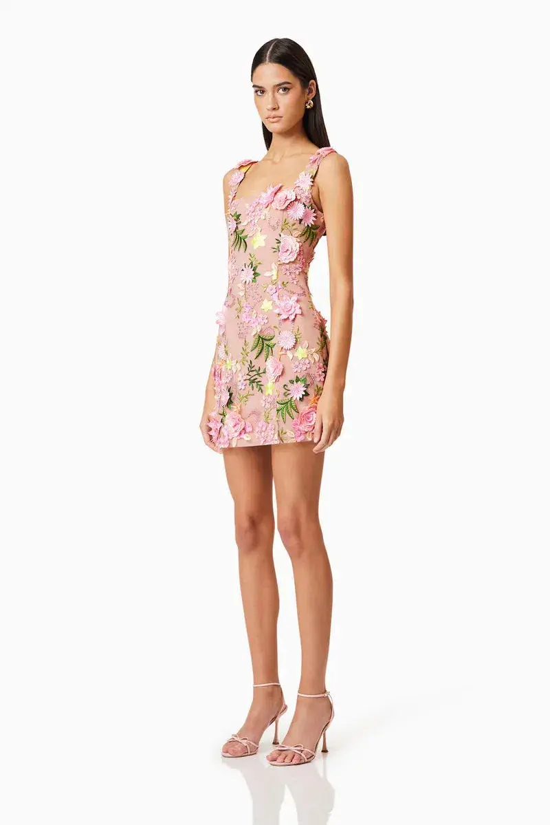 Elliatt Aella Embroidered Mini Pink Size AU 8 - Image 2