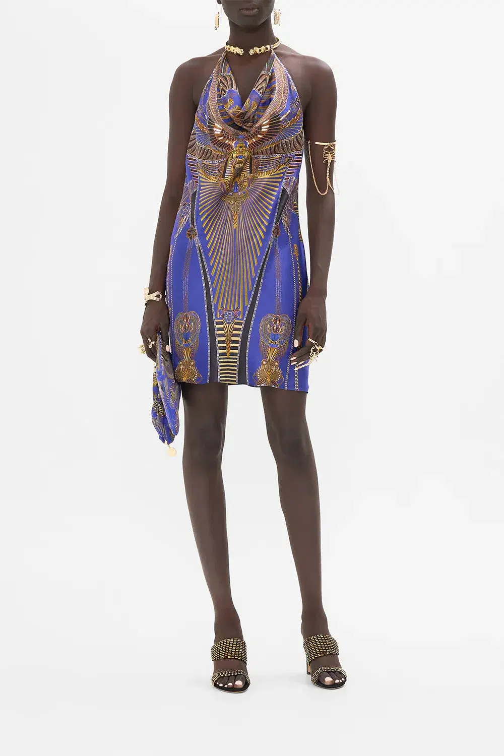 Camilla Draped Short with Neckpiece Multi Size AU 8 - Image 1