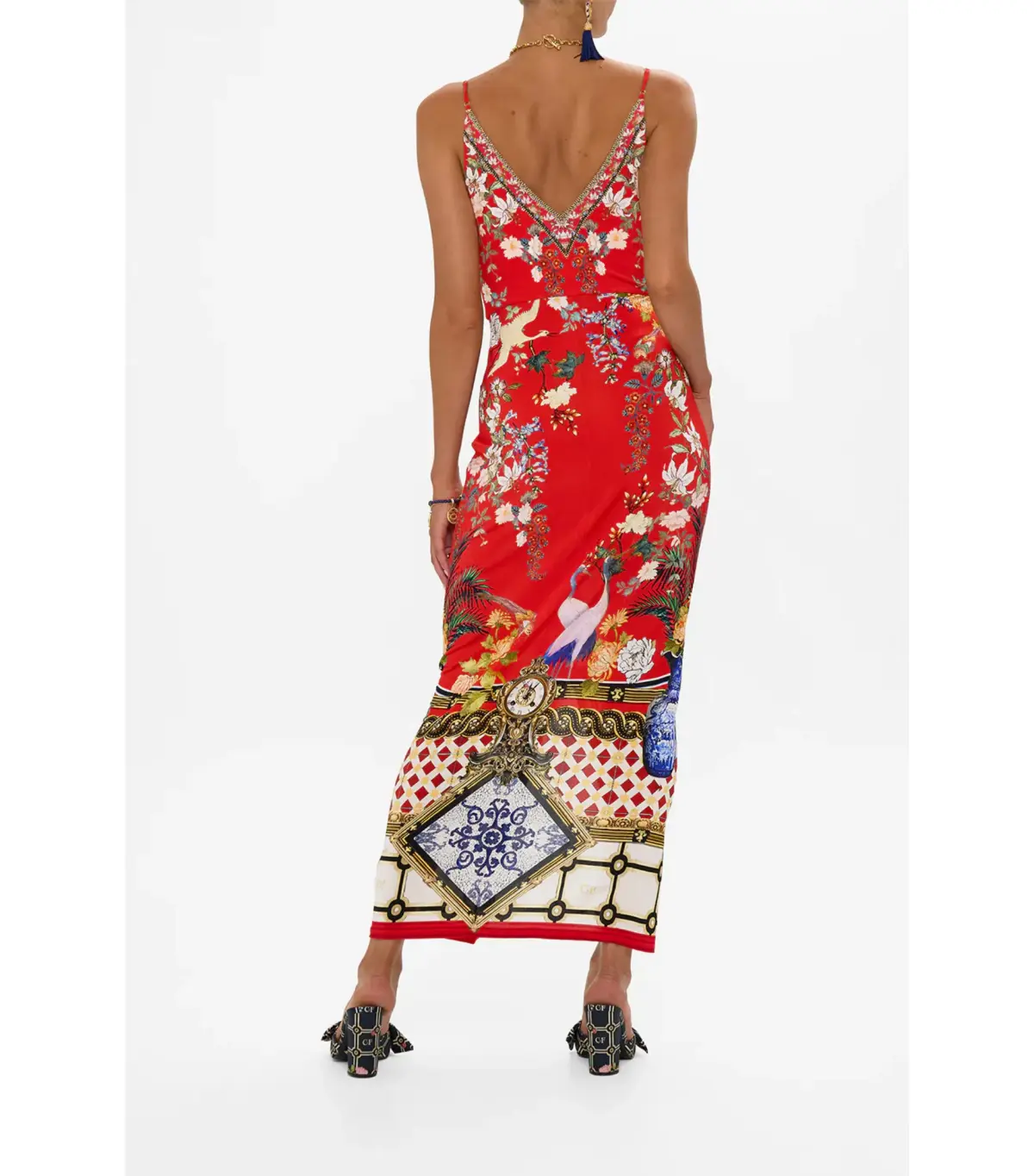 Camilla Strappy Dress With Twist Front Lisboa Luxe Size AU 8 - Image 2