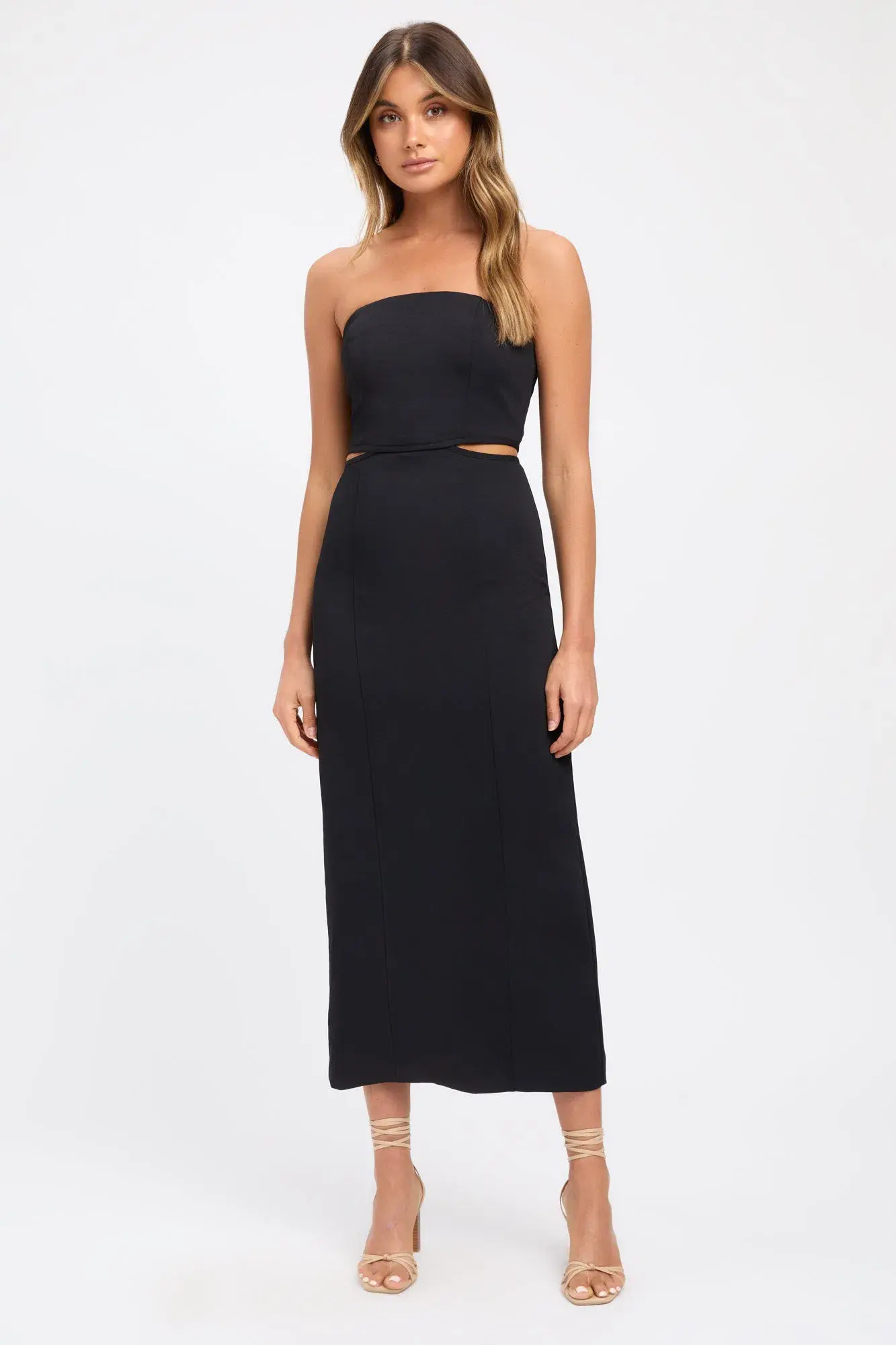 Kookai Oyster Cut Midi Dress Size 8 - Image 1