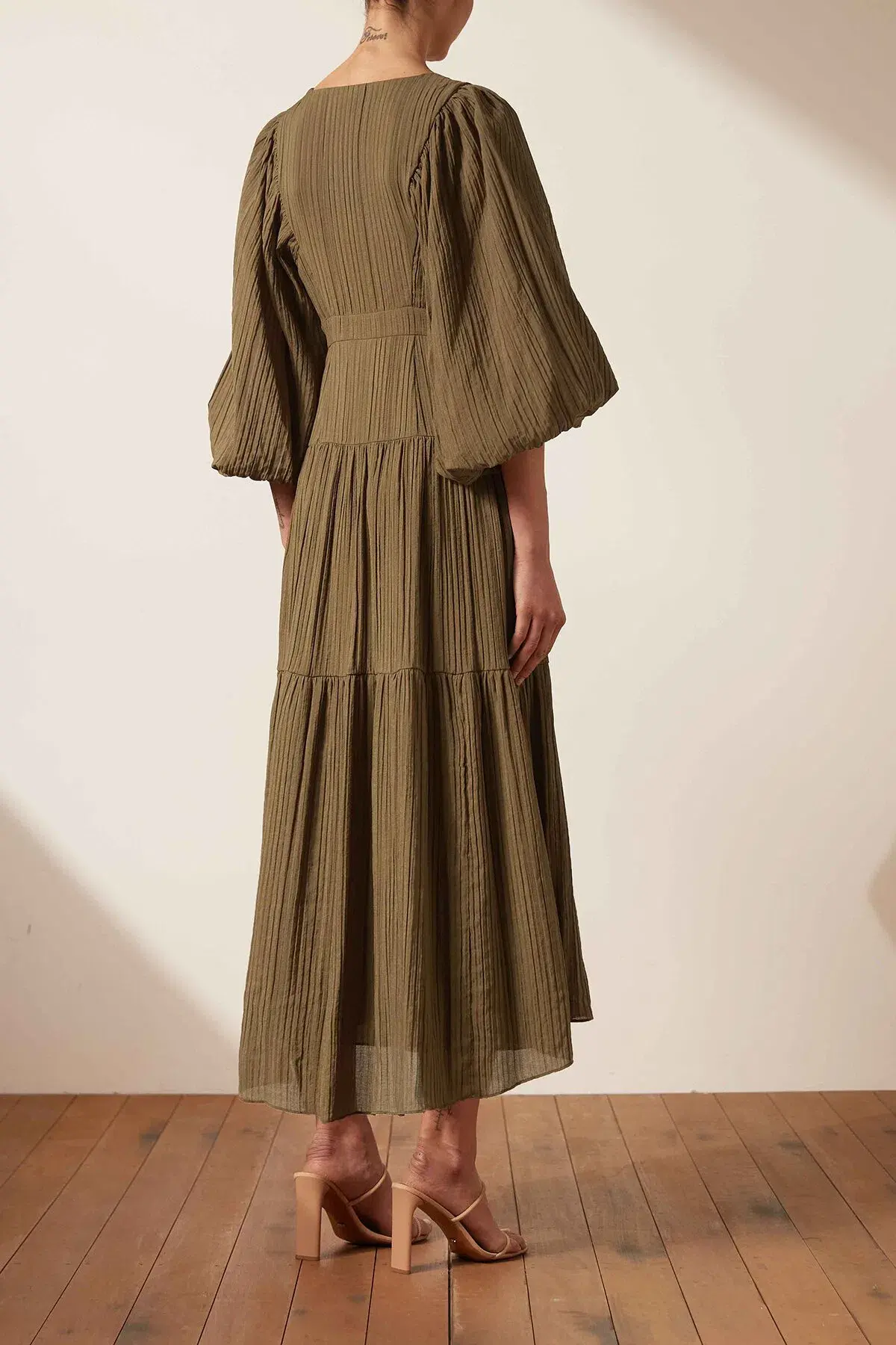 Shona Joy Mila Square Neck Midi Dress Size 6  - Image 4