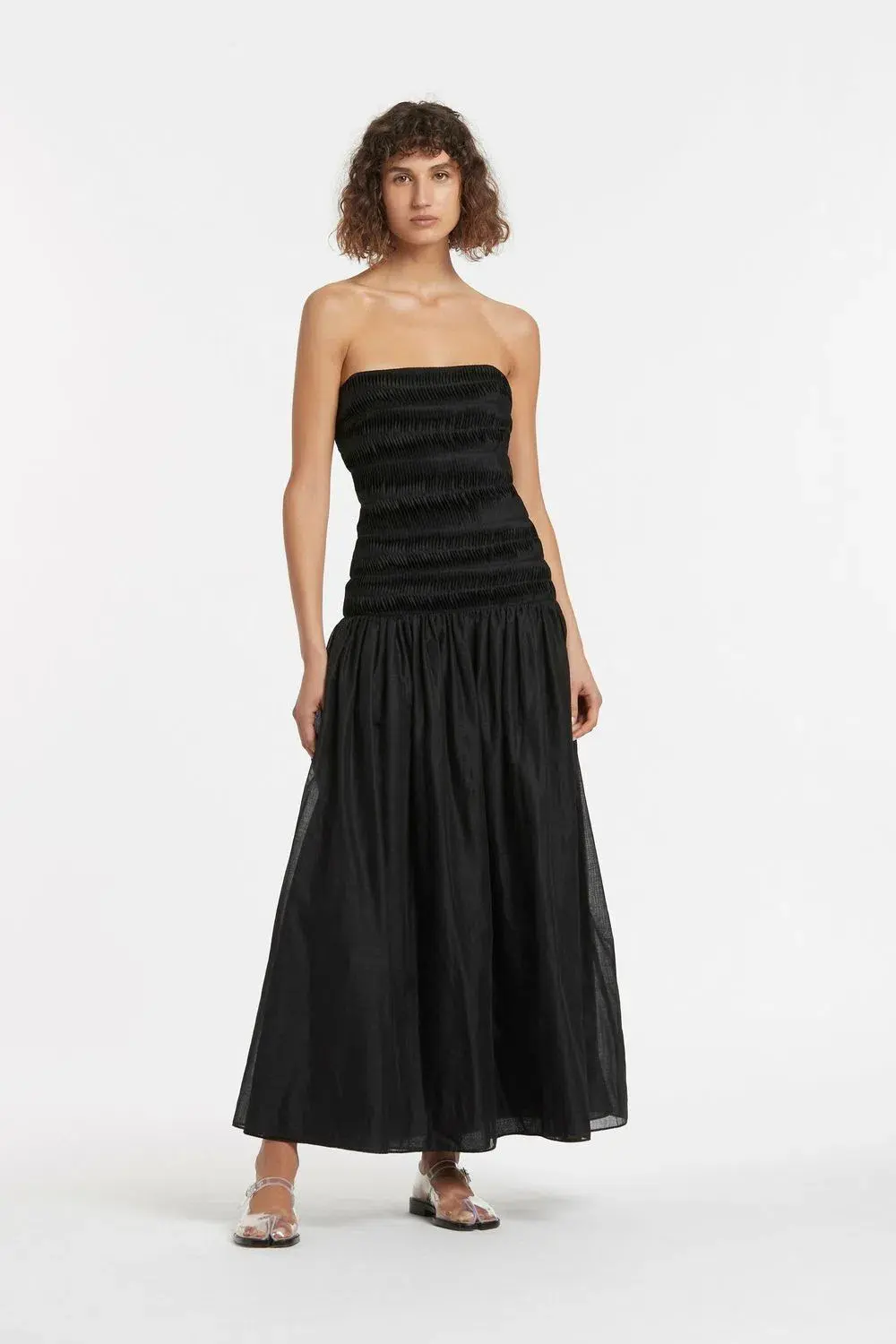 SIR THE LABEL XANTHE STRAPLESS MIDI DRESS IN BLACK Size 0/ AU 6 - Image 1