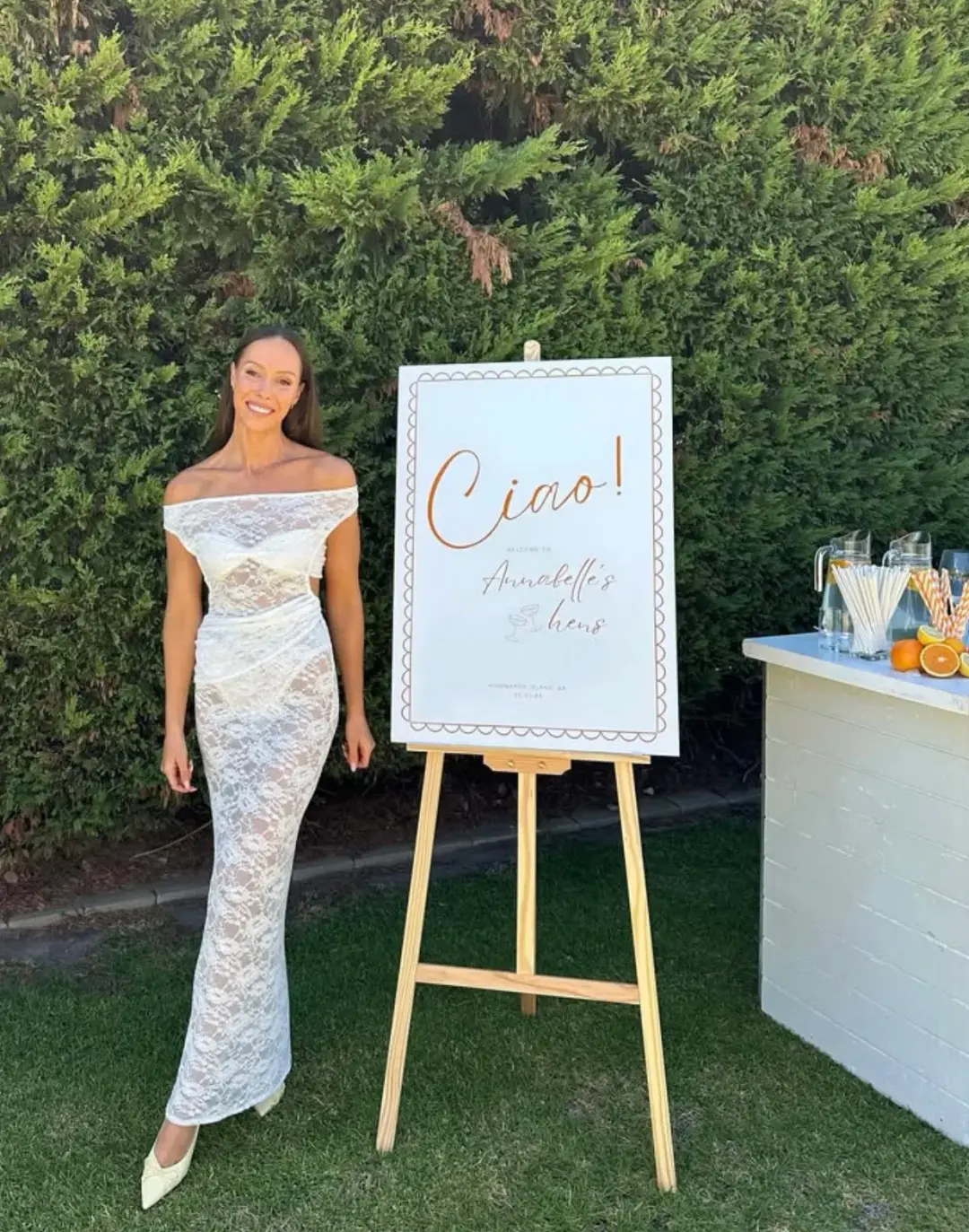 Deconduarte White Lace Maxi Size S/AU 8 for rent on The Volte - main image