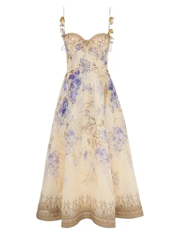 Zimmermann The Dawning Picnic Dress in Lilac Floral Size 1/Au 10  - Image 1