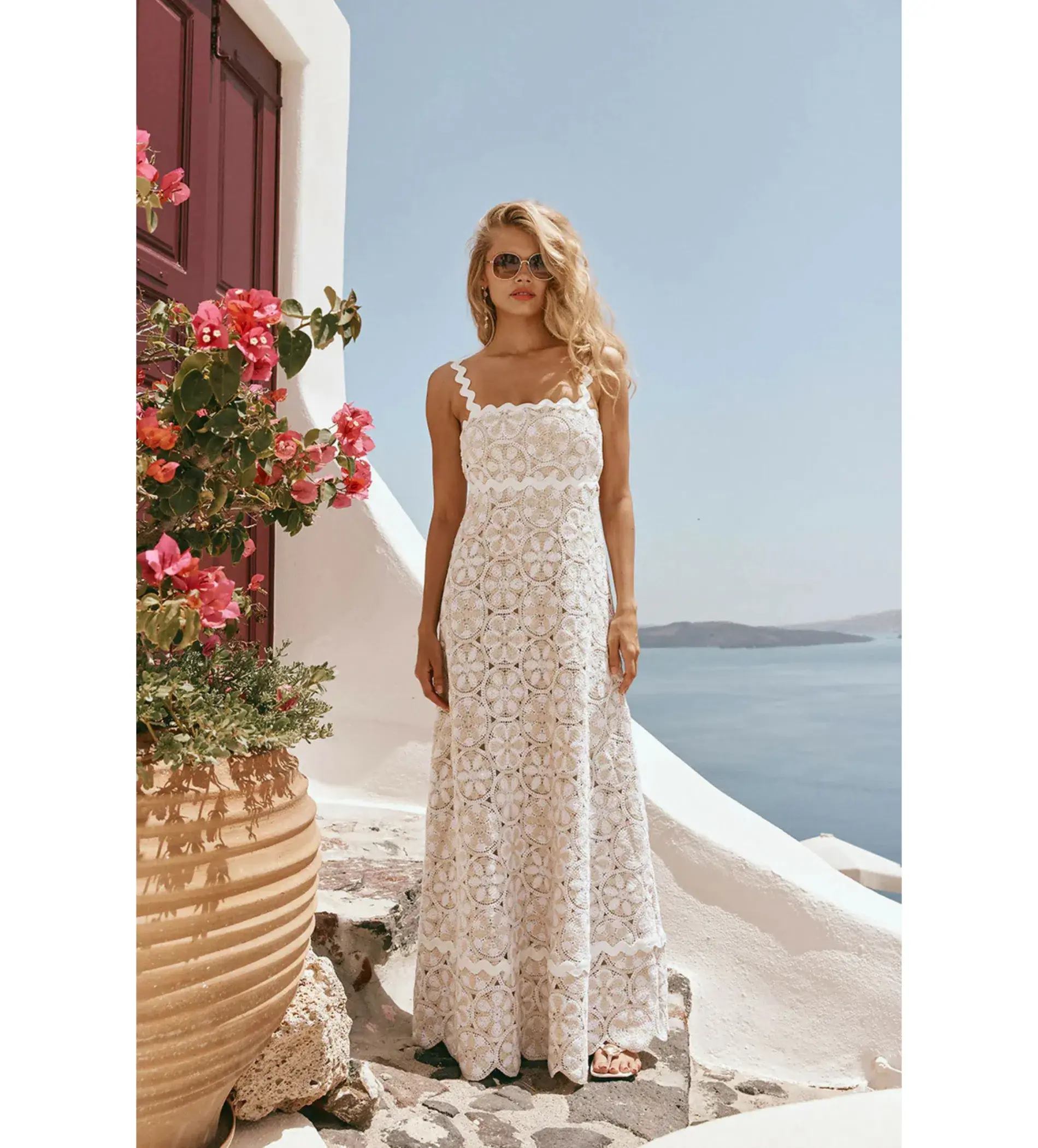 Zaco Dalton Crochet Dress White Size Au 10 - Image 1