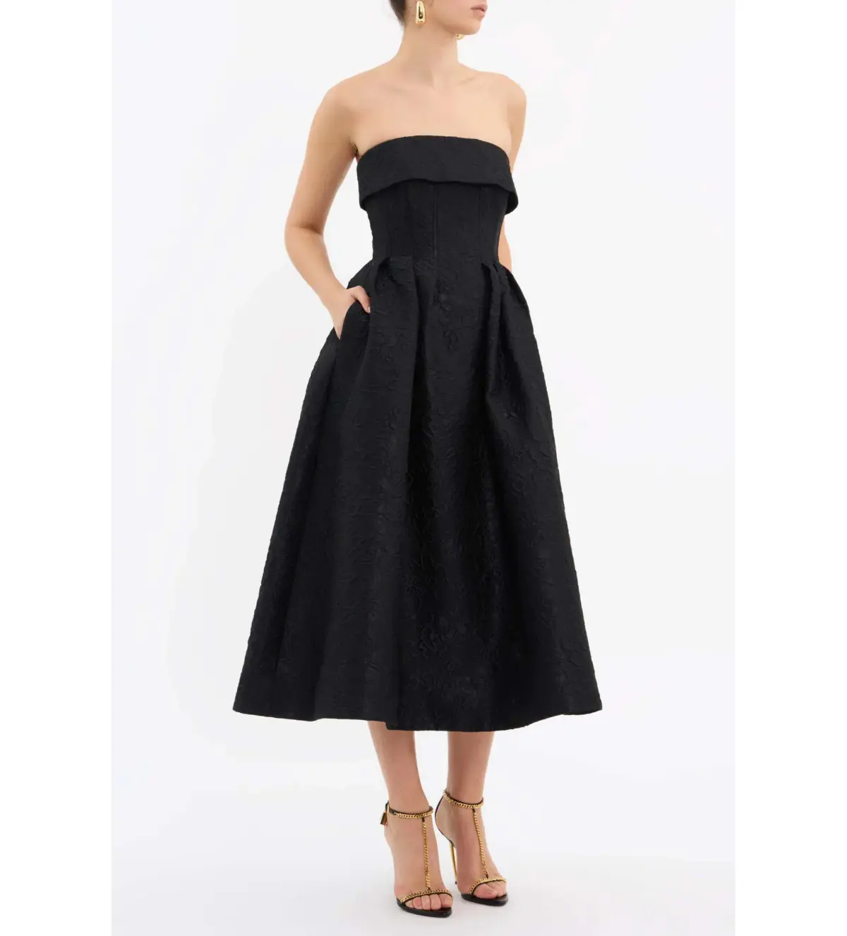 Rebecca Vallance Ester Midi Dress Black Size 12 - Image 1
